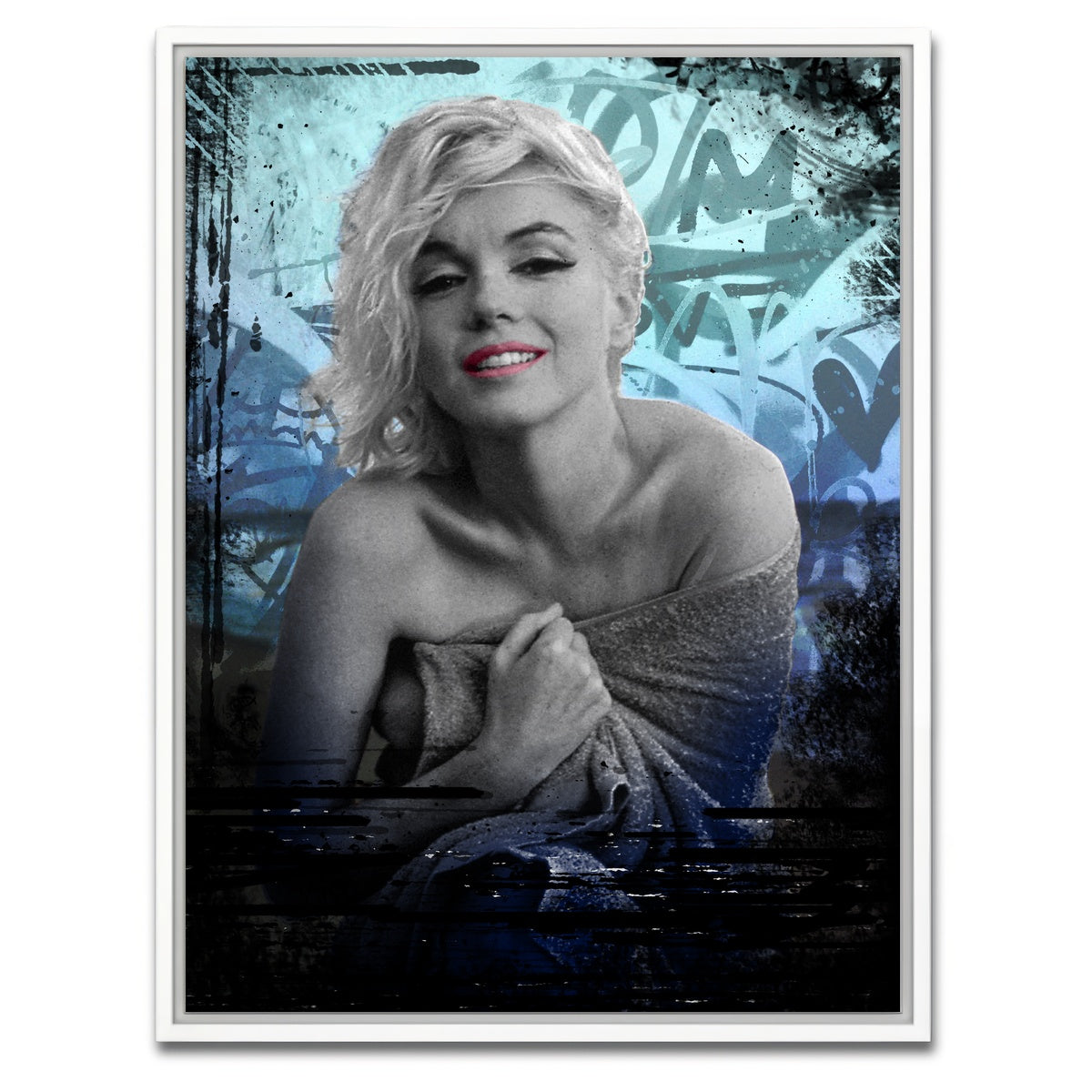 AUTO-MOCKUP WHITE | Blue Monroe | 1 Piece | White Framed Canvas | group=3x4