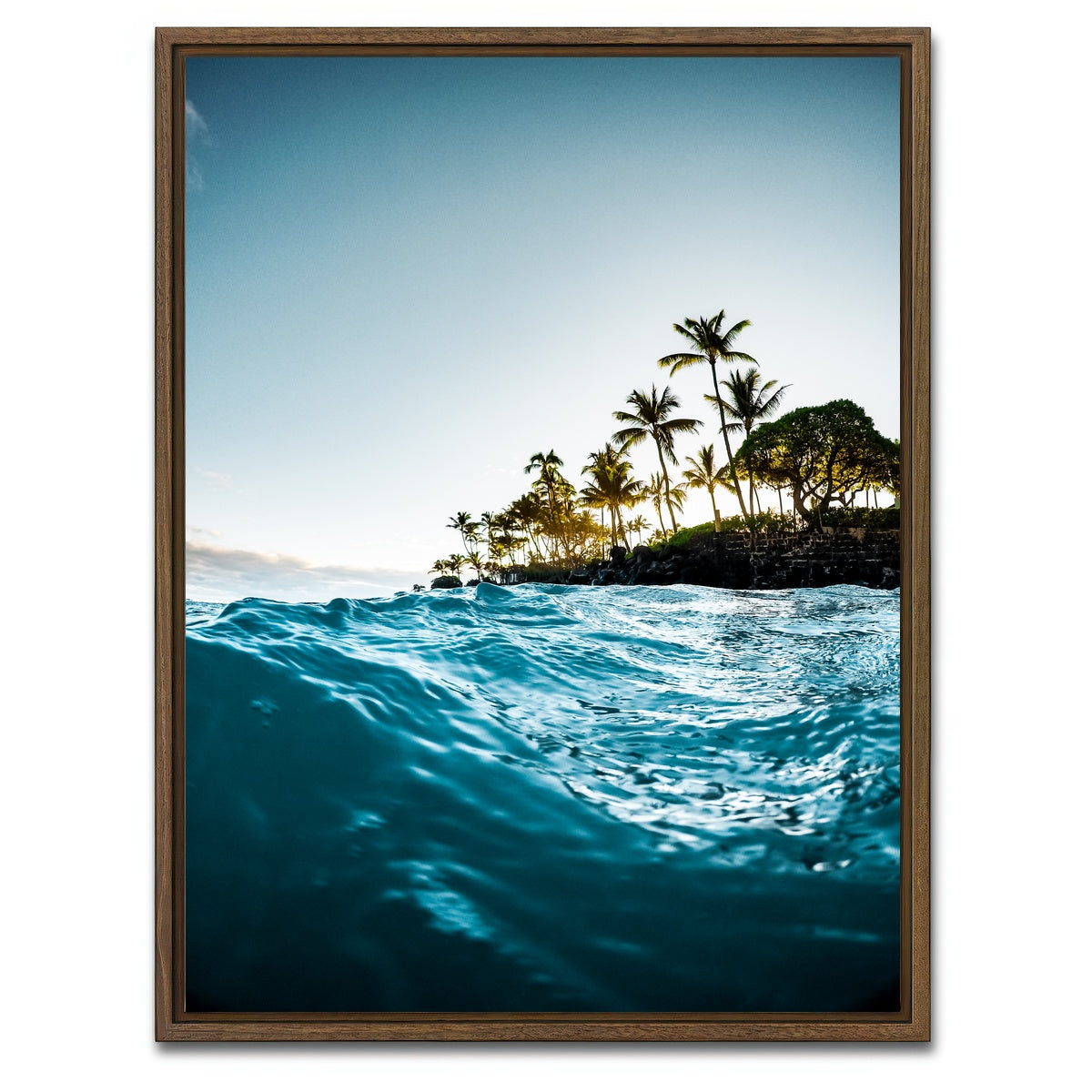 AUTO-MOCKUP WHITE | Blue Morning | 1 Piece | Walnut Framed Canvas | group=3x4