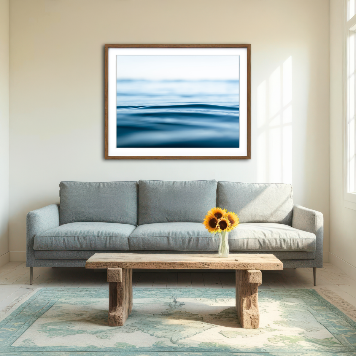 AUTO-MOCKUP ROOM | Blue Ocean Wall Art