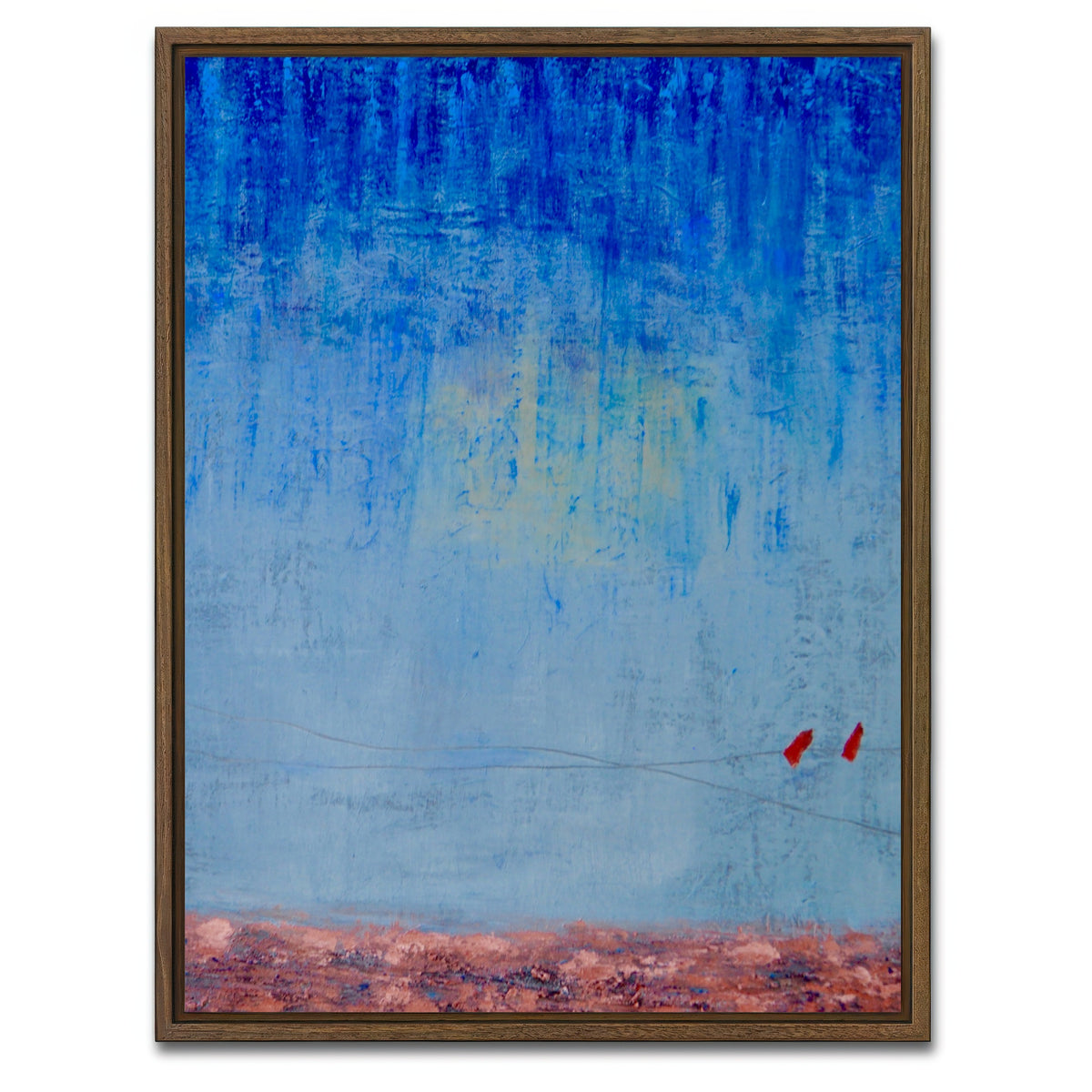 AUTO-MOCKUP WHITE | Blue Rain | 1 Piece | Walnut Framed Canvas | group=3x4