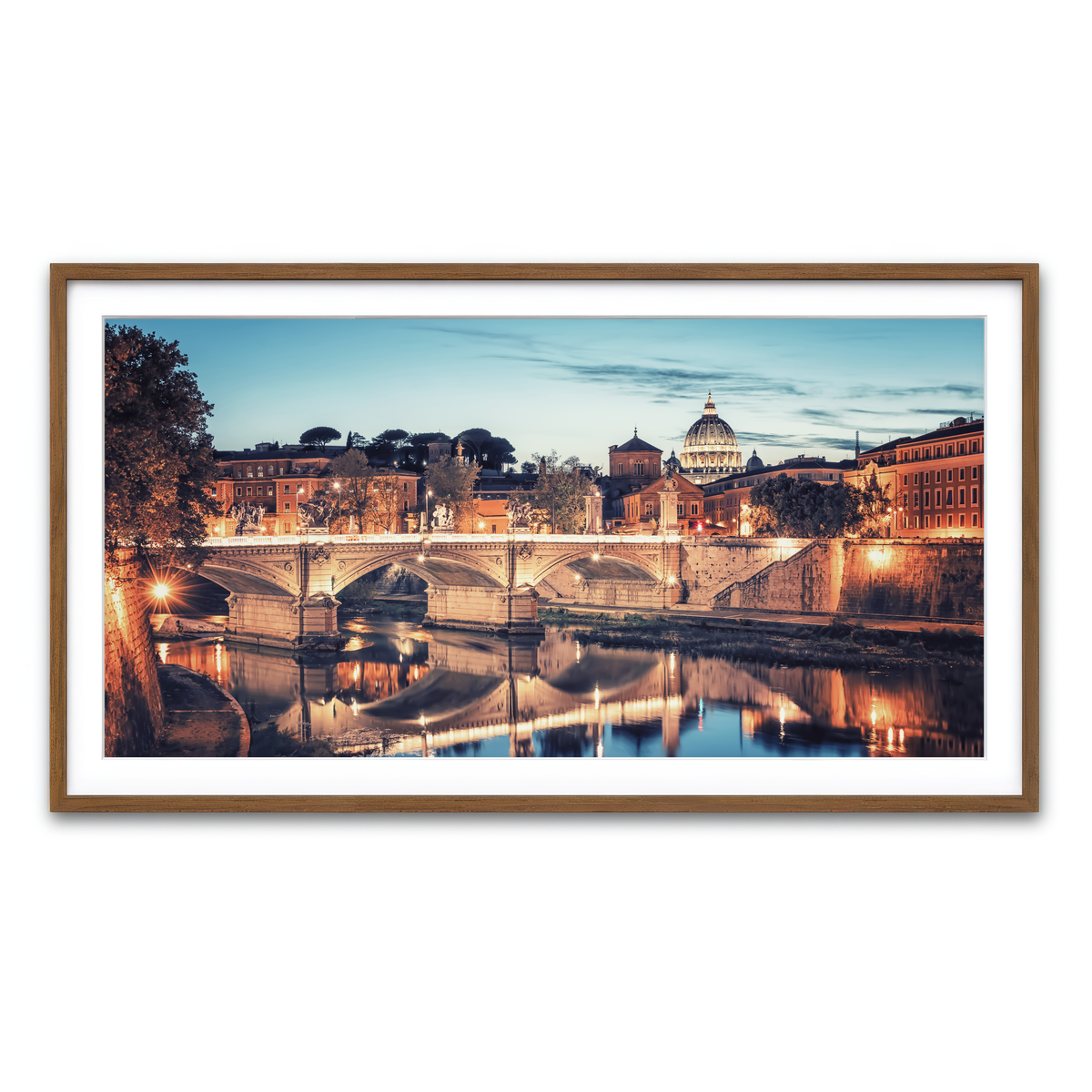 Framed Print 2x1 Walnut