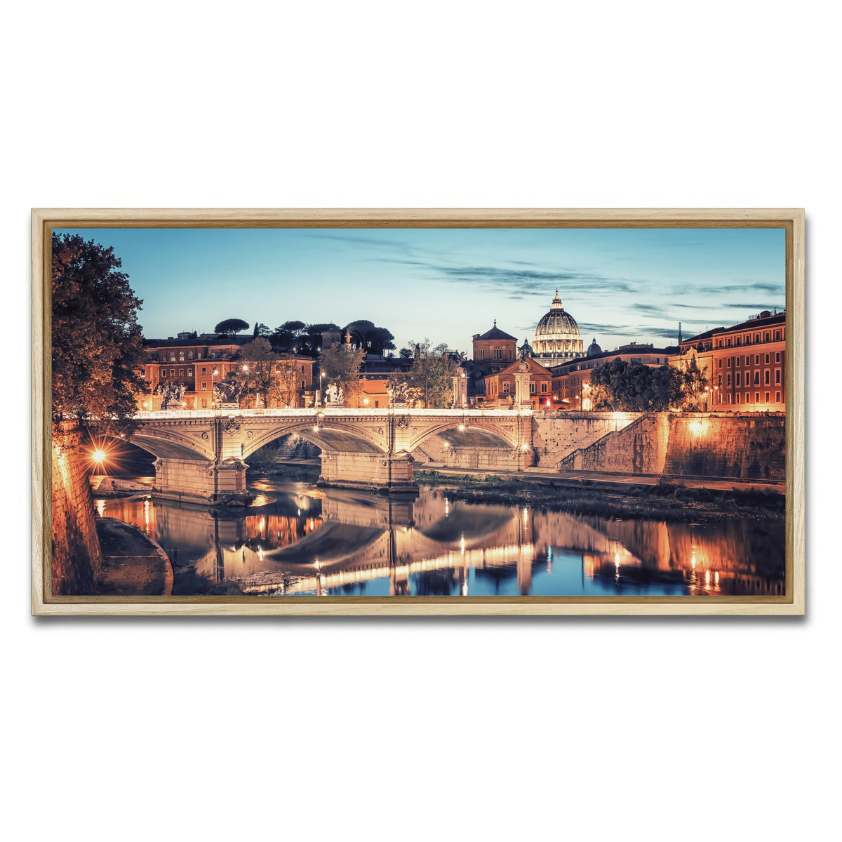 AUTO-MOCKUP WHITE | Blue Rome | 1 Piece | Natural Framed Canvas | group=2x1