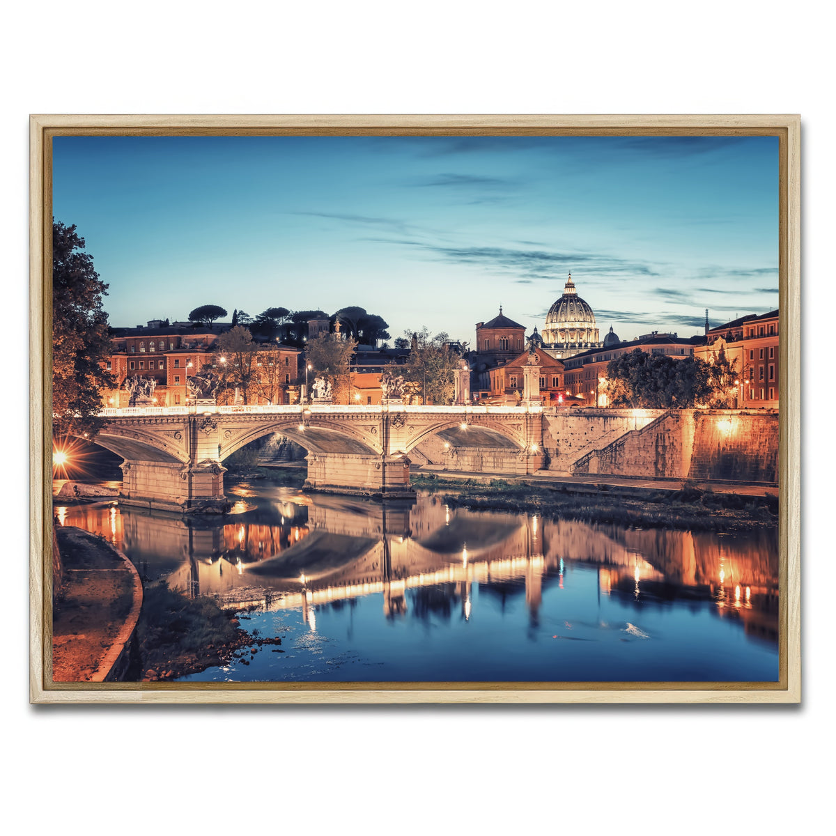 AUTO-MOCKUP WHITE | Blue Rome | 1 Piece | Natural Framed Canvas | group=4x3