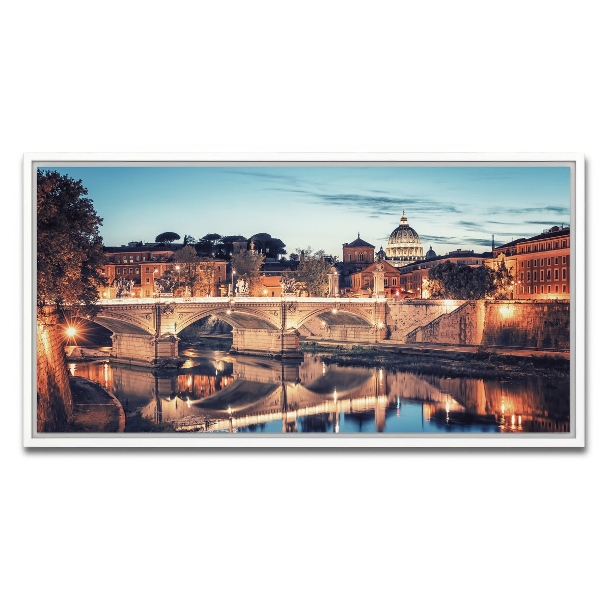 AUTO-MOCKUP WHITE | Blue Rome | 1 Piece | White Framed Canvas | group=2x1