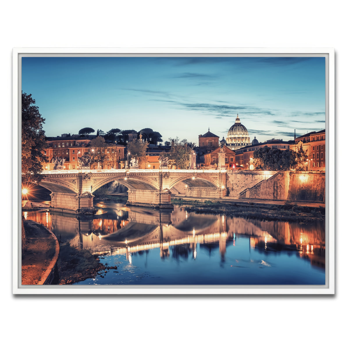 AUTO-MOCKUP WHITE | Blue Rome | 1 Piece | White Framed Canvas | group=4x3