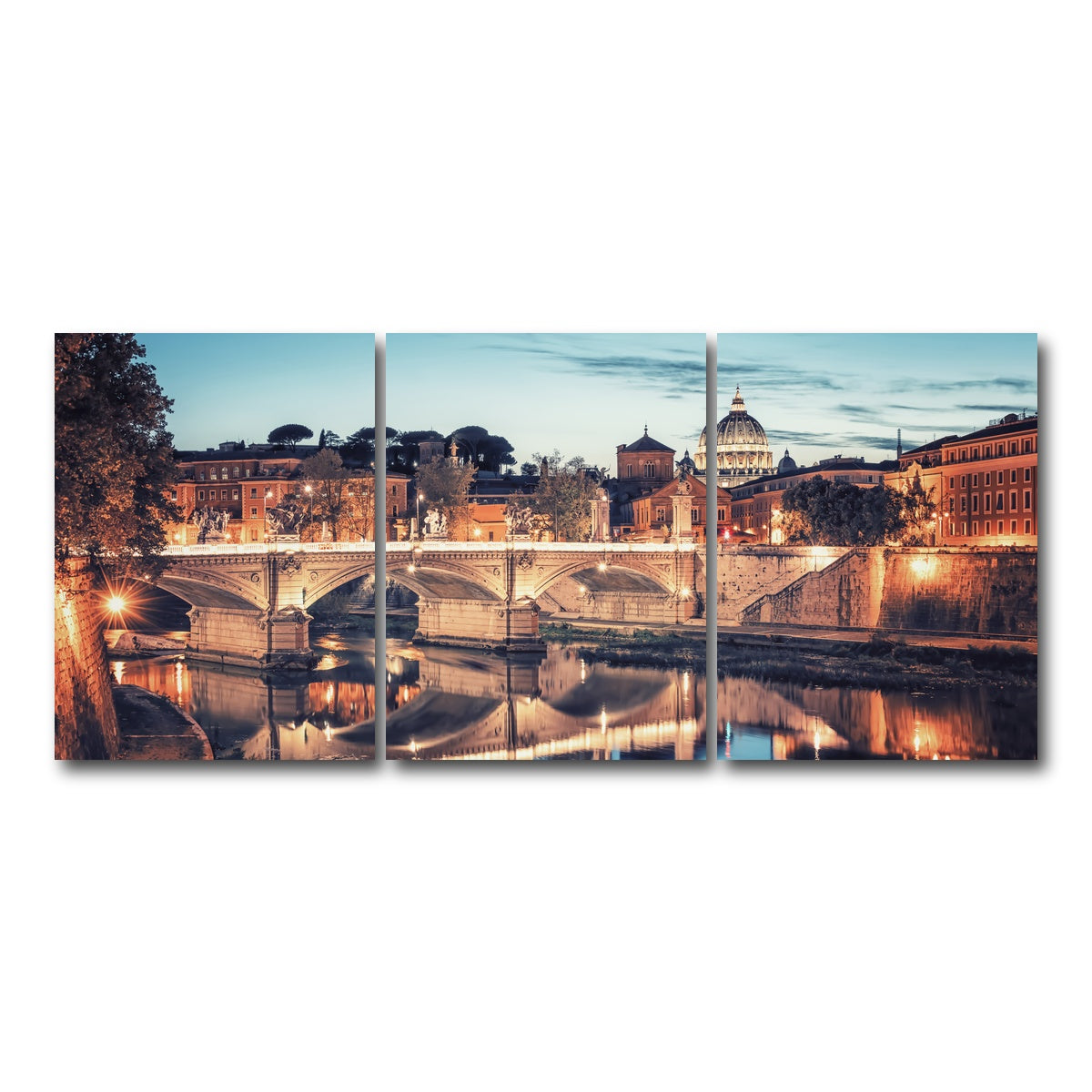 AUTO-MOCKUP WHITE | Blue Rome | 3 Piece | Gallery Wrap Canvas | group=18x24