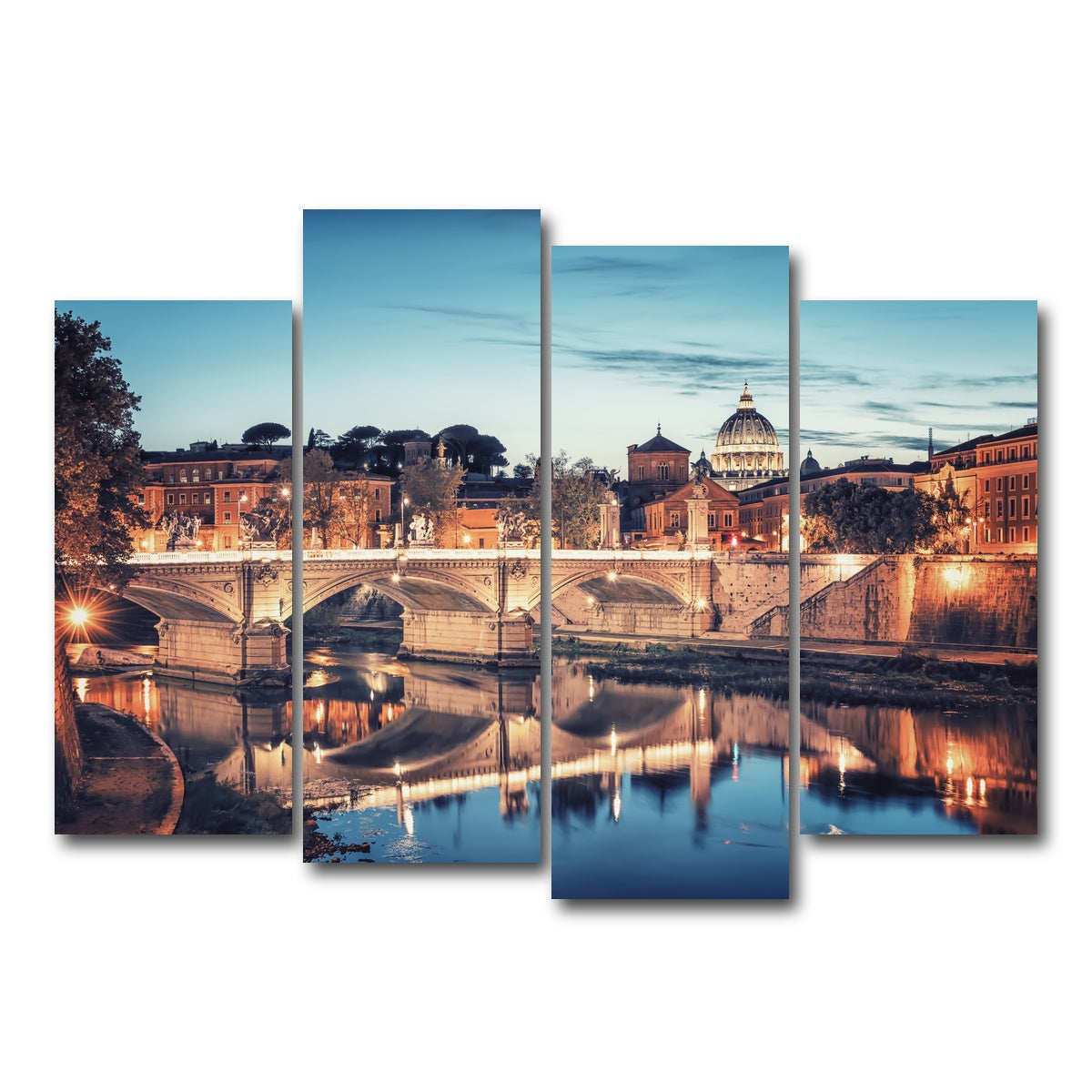 AUTO-MOCKUP WHITE | Blue Rome | 4 Piece | Gallery Wrap Canvas | group=4_normal