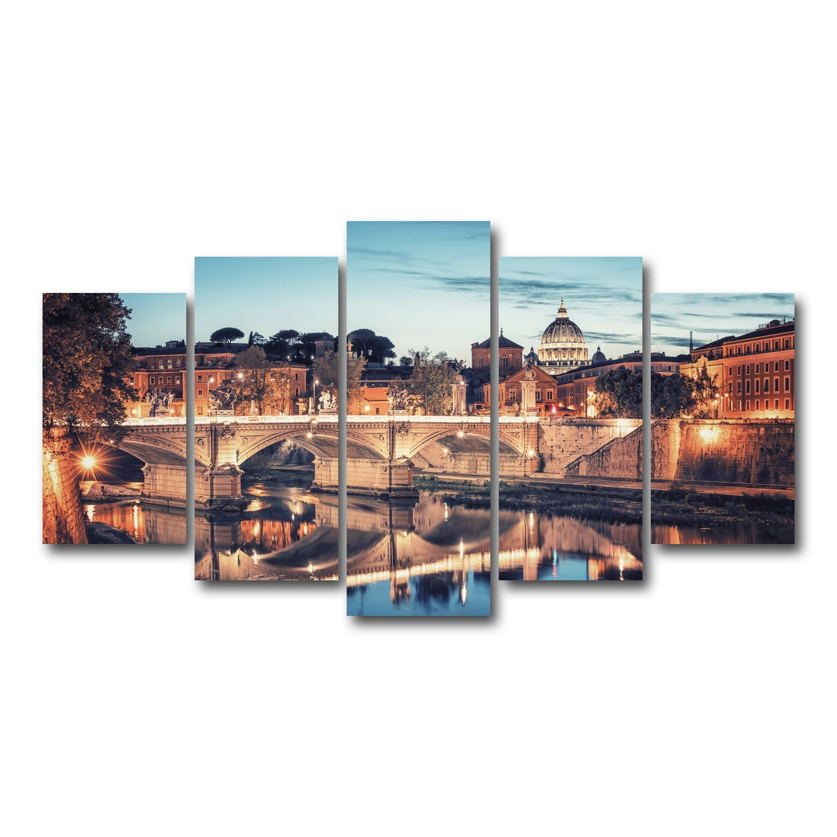 AUTO-MOCKUP WHITE | Blue Rome | 5 Piece | Gallery Wrap Canvas | group=5_normal