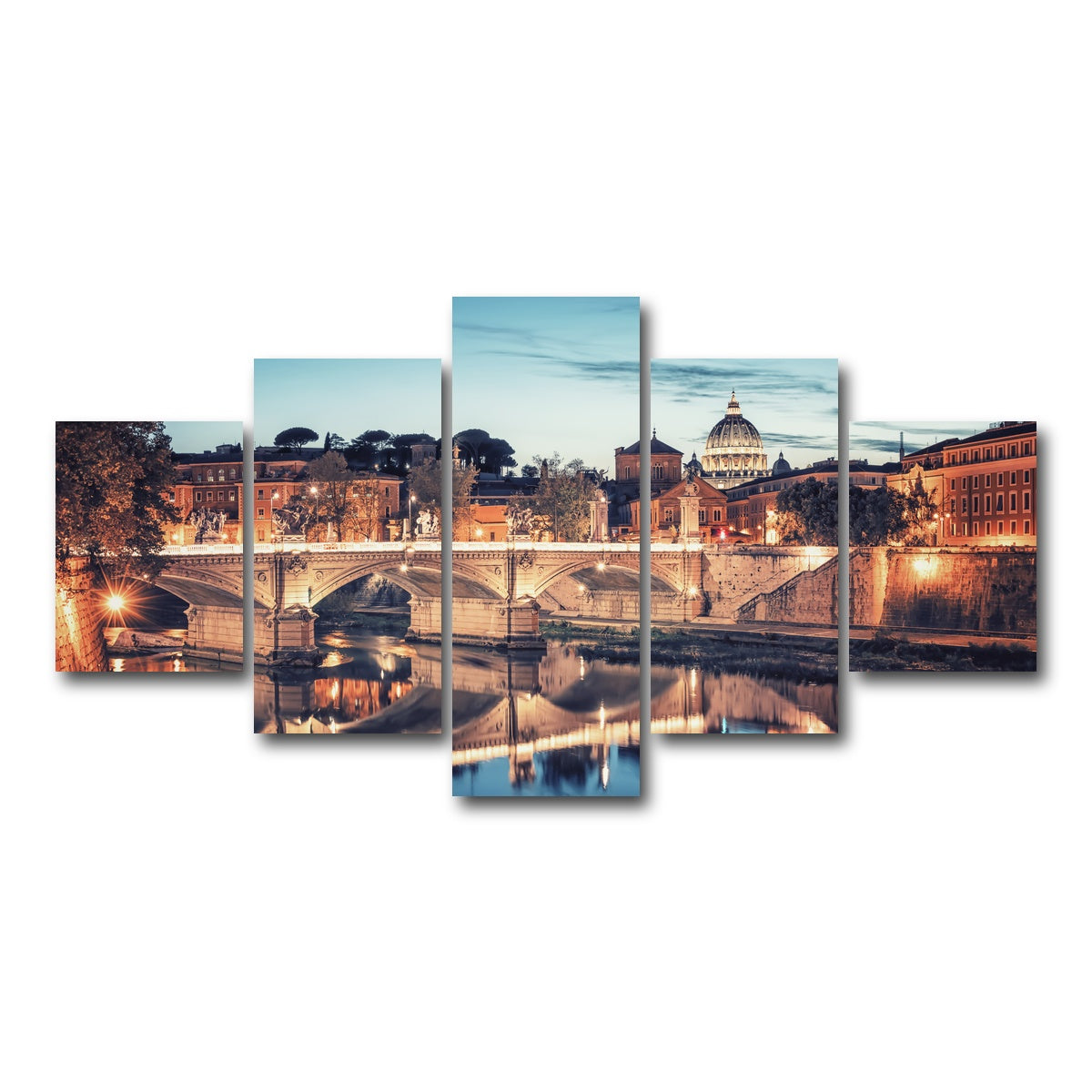 AUTO-MOCKUP WHITE | Blue Rome | 5 Piece | Gallery Wrap Canvas | group=5_short