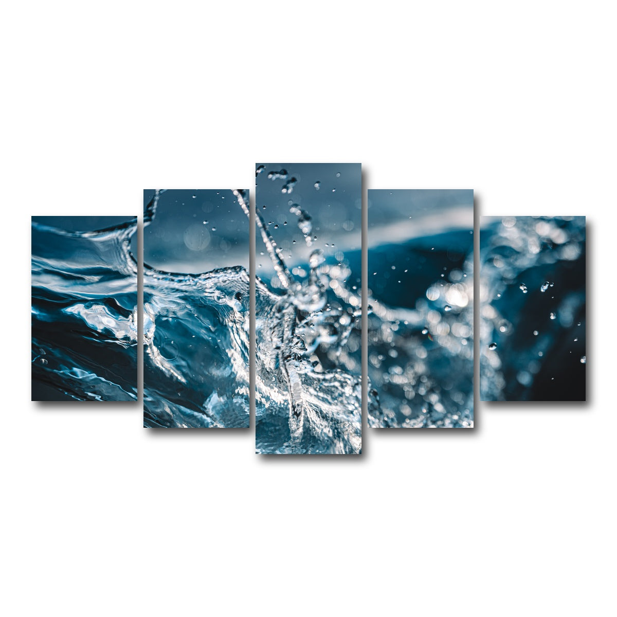 AUTO-MOCKUP WHITE | Blue Splash | 5 Piece | Gallery Wrap Canvas | group=5_normal