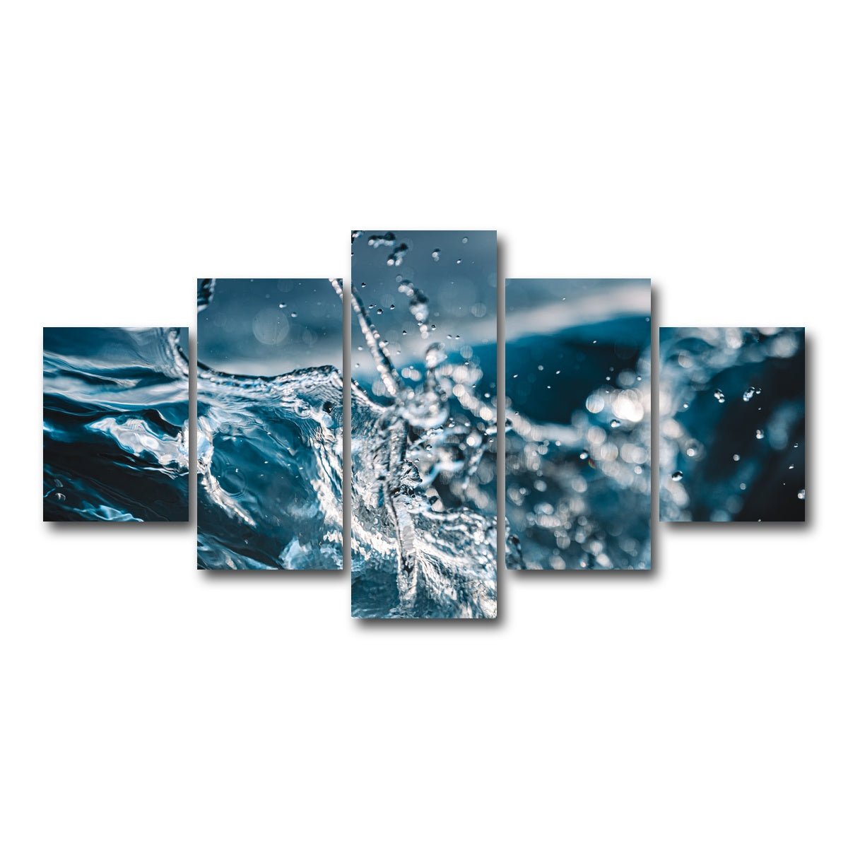 AUTO-MOCKUP WHITE | Blue Splash | 5 Piece | Gallery Wrap Canvas | group=5_short