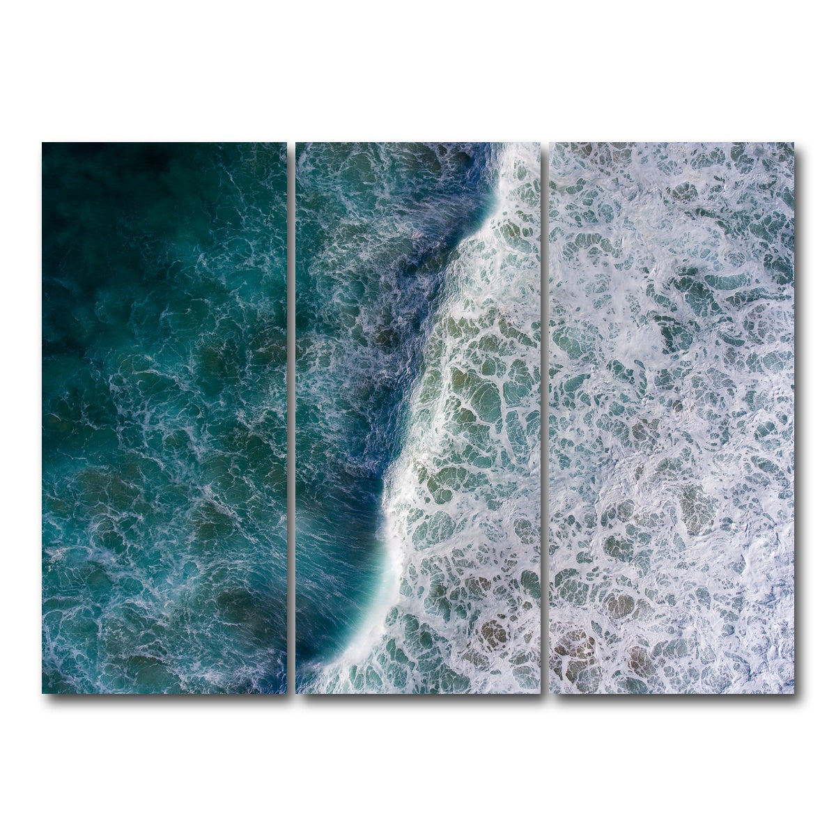 AUTO-MOCKUP WHITE | Blue Wave | 3 Piece | Gallery Wrap Canvas | group=8x18