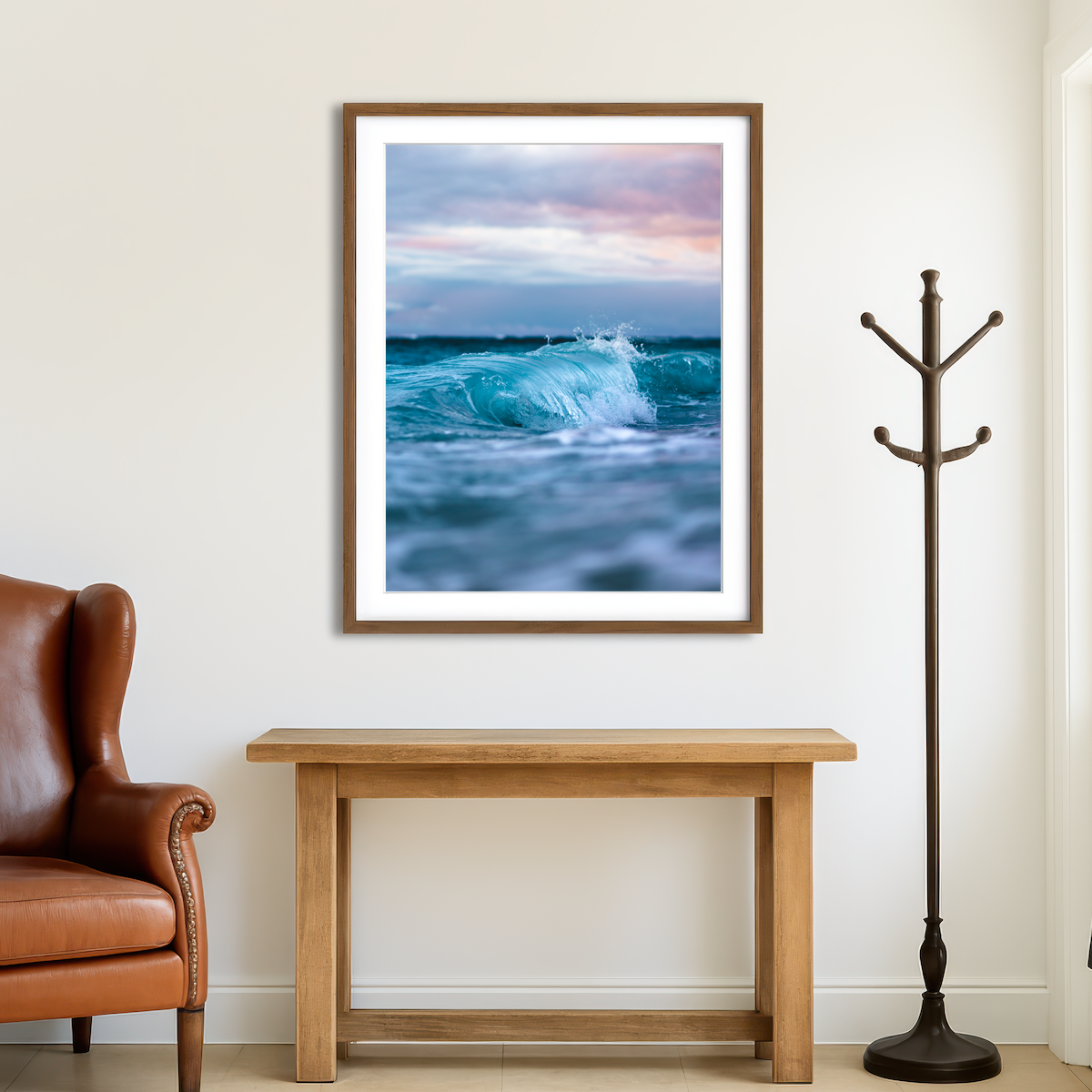 AUTO-MOCKUP ROOM | Blue Waves Wall Art
