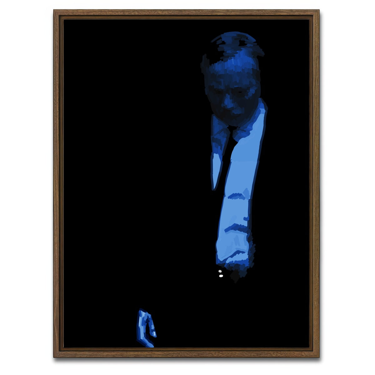 AUTO-MOCKUP WHITE | Blue | 1 Piece | Walnut Framed Canvas | group=3x4