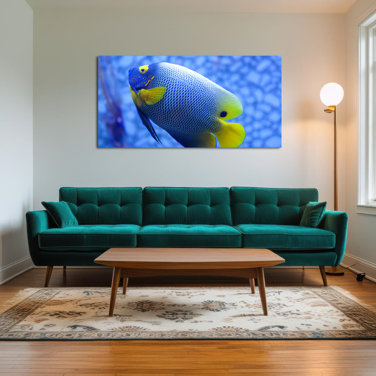 AUTO-MOCKUP ROOM | Blue and yellow tropical fish