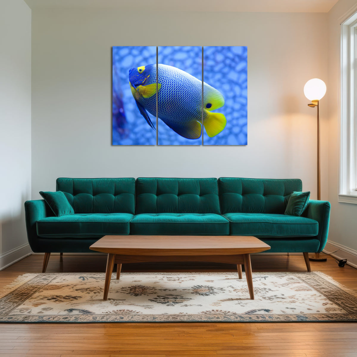 AUTO-MOCKUP ROOM | Blue and yellow tropical fish
