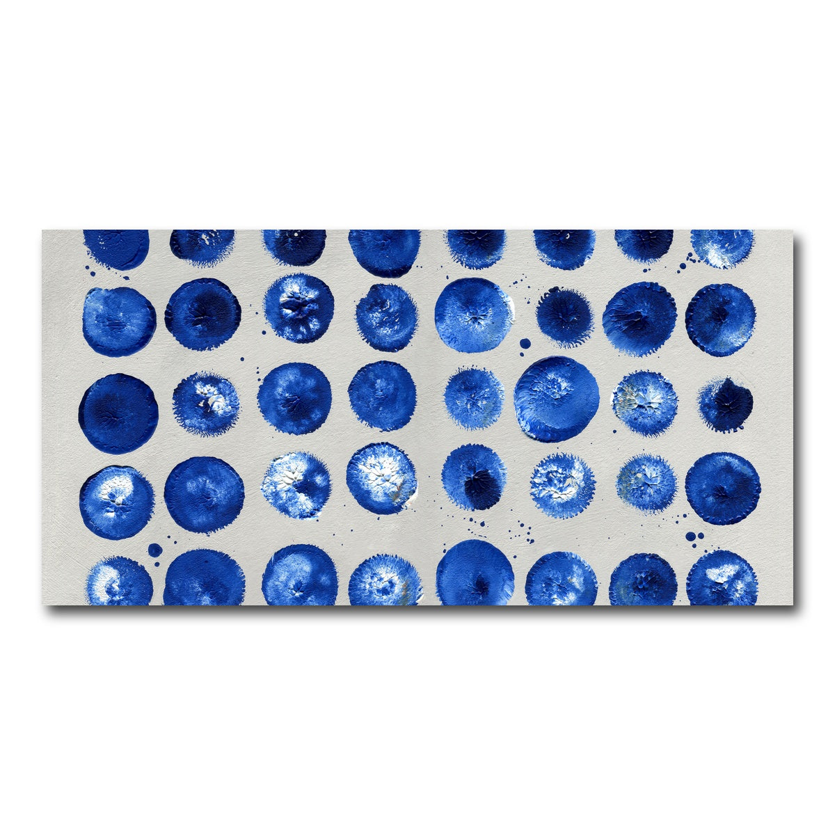AUTO-MOCKUP WHITE | Blue circles | 1 Piece | Gallery Wrap Canvas | group=2x1