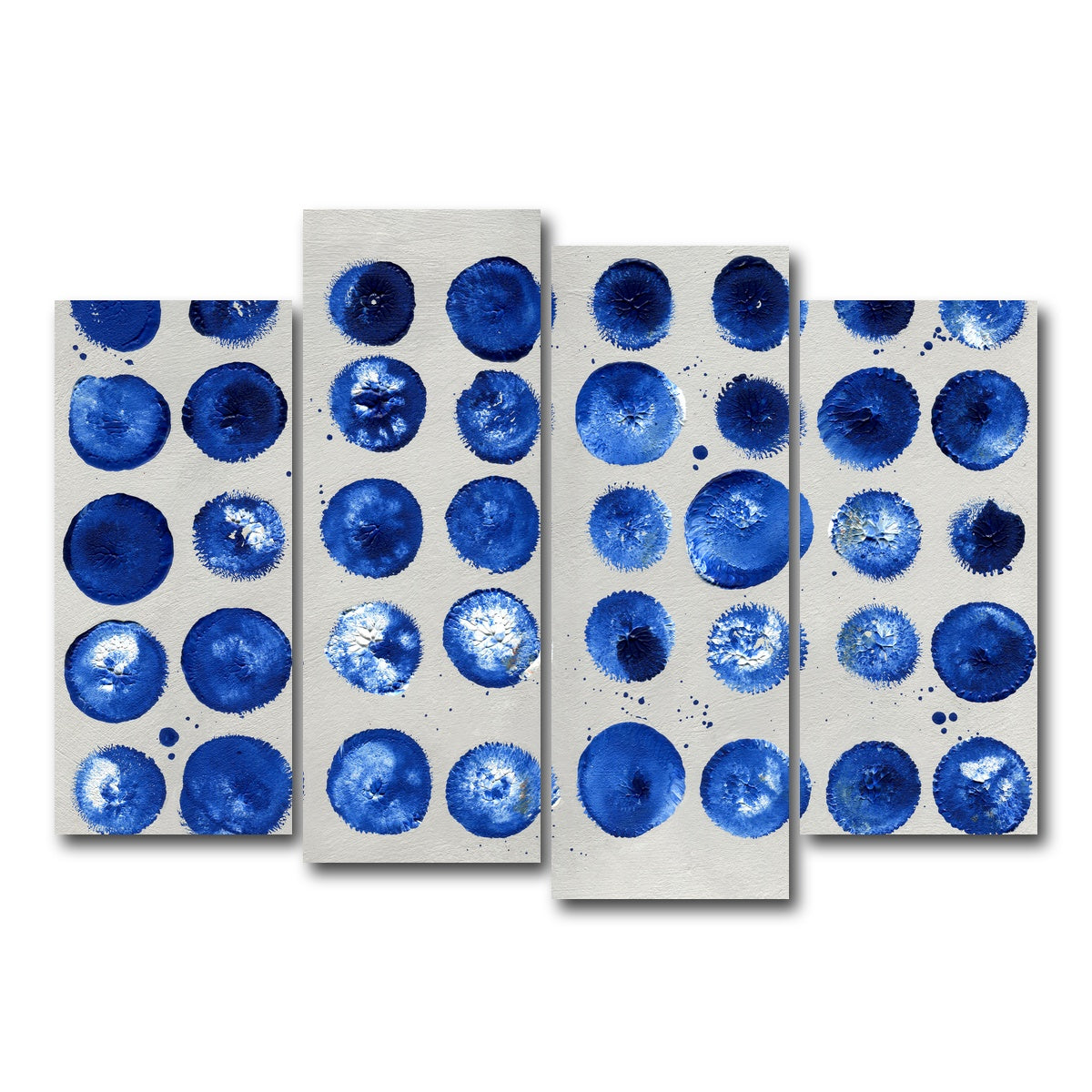 AUTO-MOCKUP WHITE | Blue circles | 4 Piece | Gallery Wrap Canvas | group=4_normal