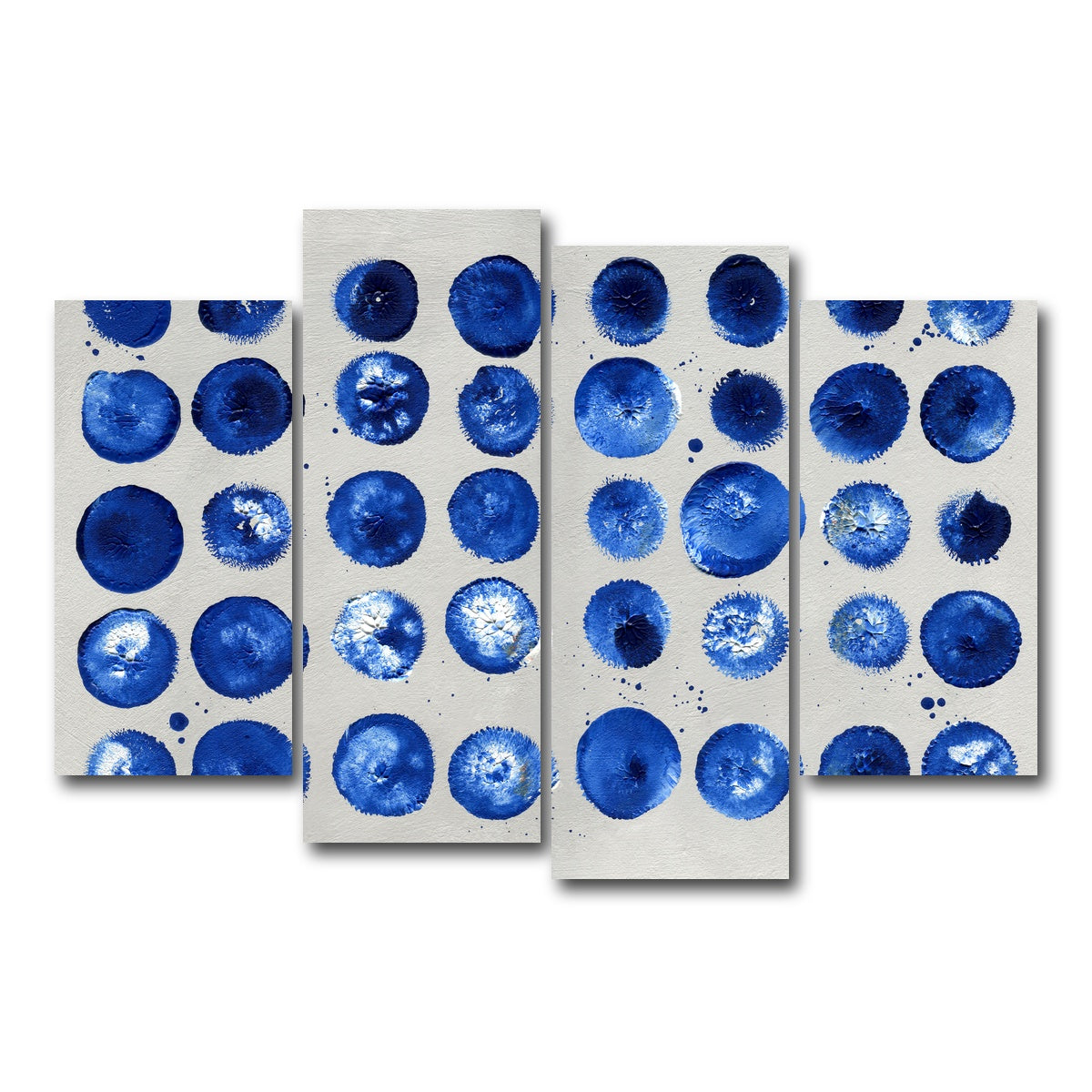 AUTO-MOCKUP WHITE | Blue circles | 4 Piece | Gallery Wrap Canvas | group=4_short