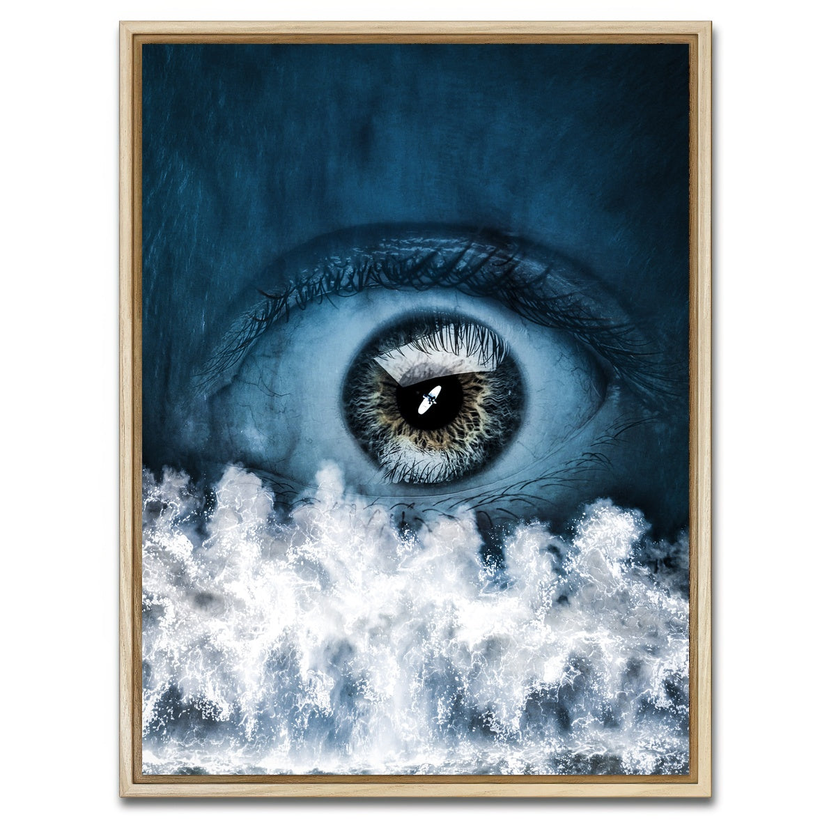 AUTO-MOCKUP WHITE | Blue eye | 1 Piece | Natural Framed Canvas | group=3x4