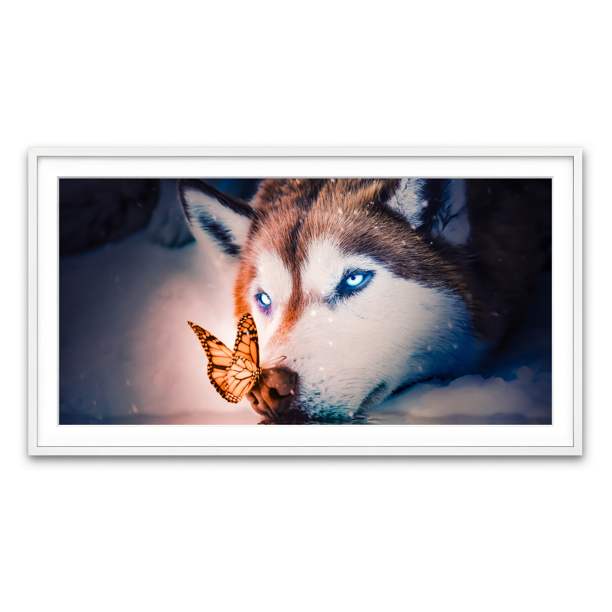 Framed Print 2x1 White