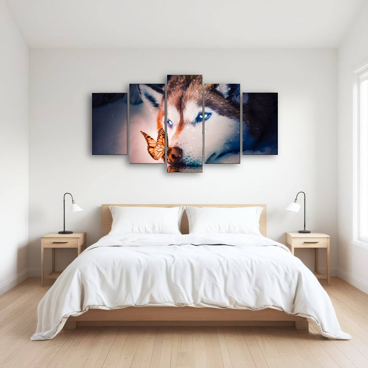 AUTO-MOCKUP ROOM | Blue eyes wolf