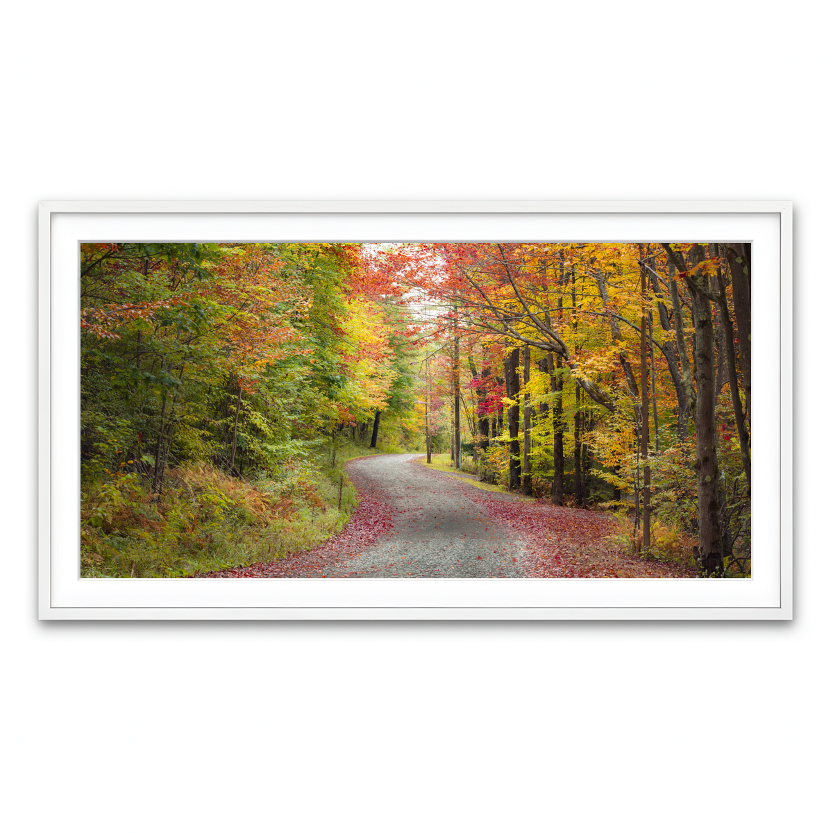 Framed Print 2x1 White