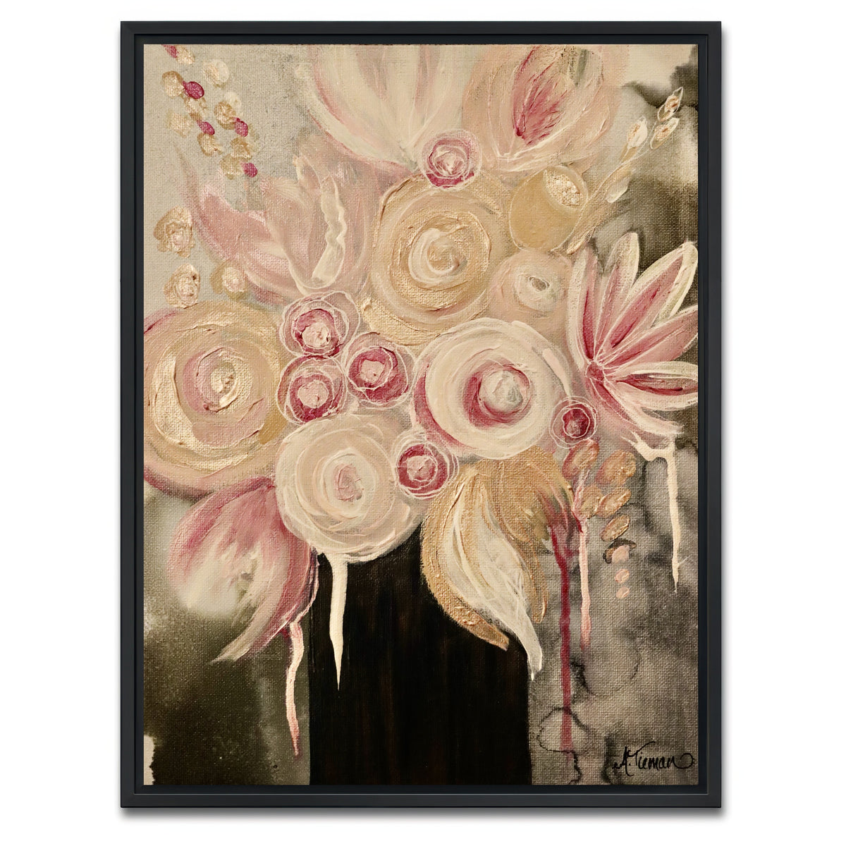 AUTO-MOCKUP WHITE | Blush | 1 Piece | Black Framed Canvas | group=3x4