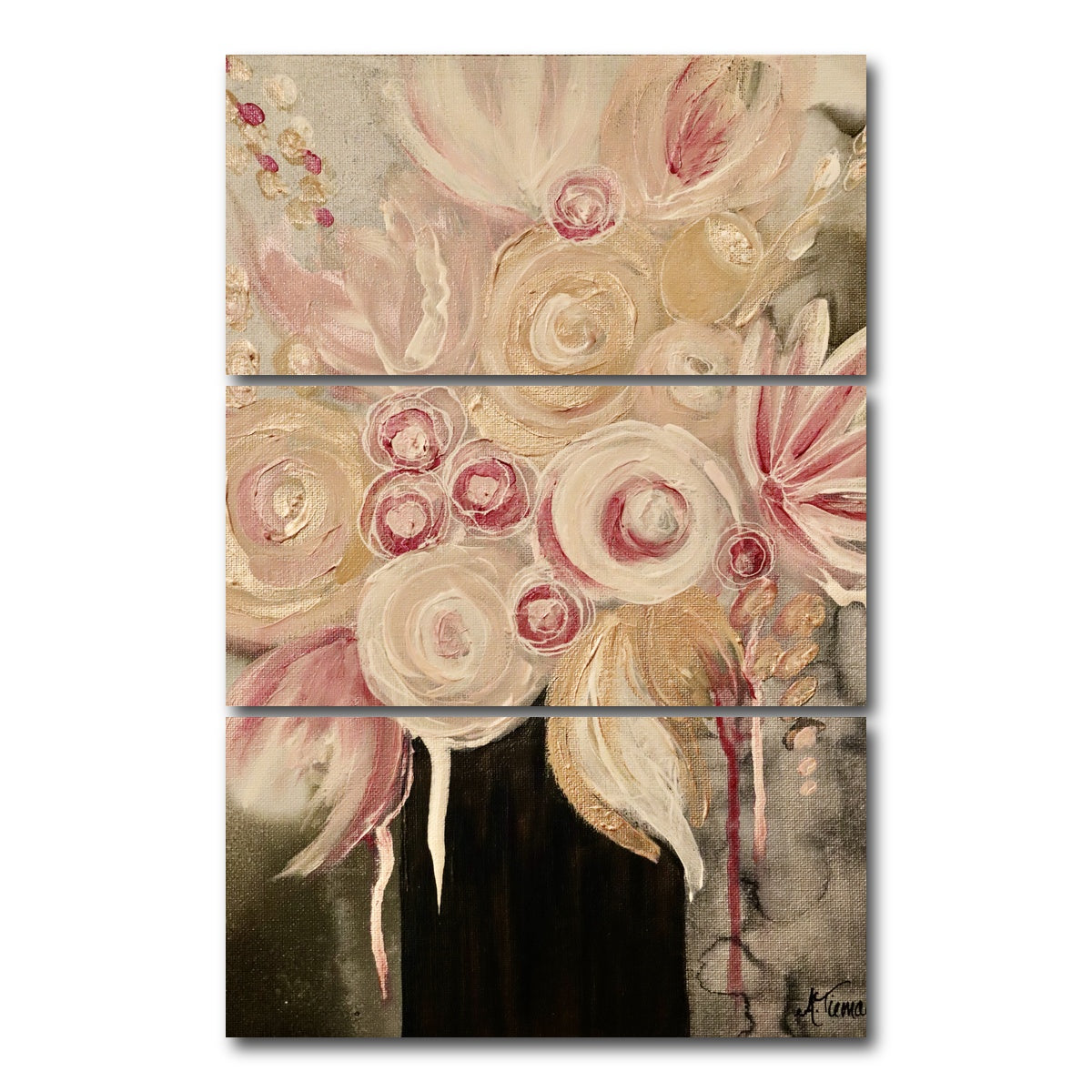 AUTO-MOCKUP WHITE | Blush | 3 Piece | Gallery Wrap Canvas | group=12x24_stacked