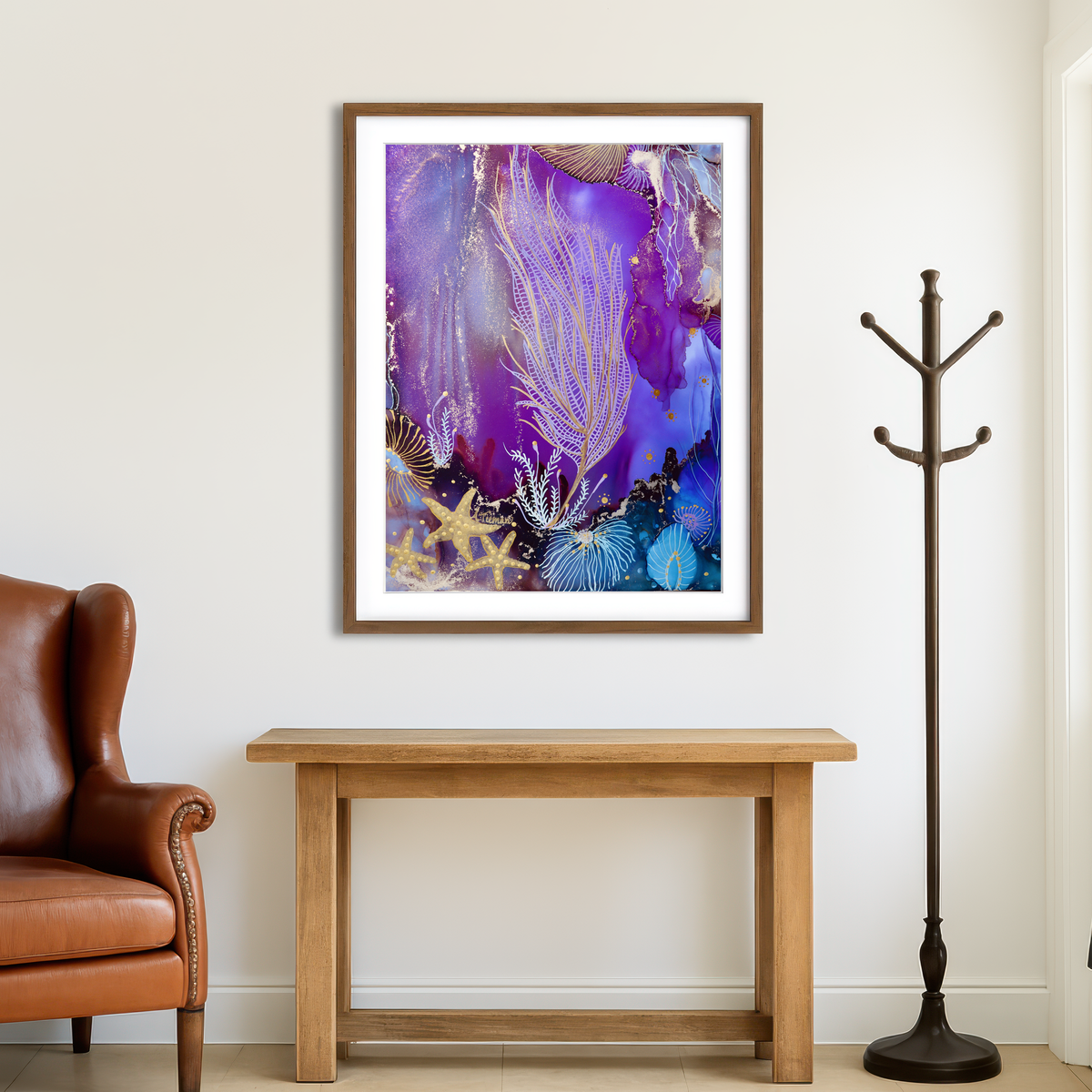 AUTO-MOCKUP ROOM | Blushing Reef Wall Art