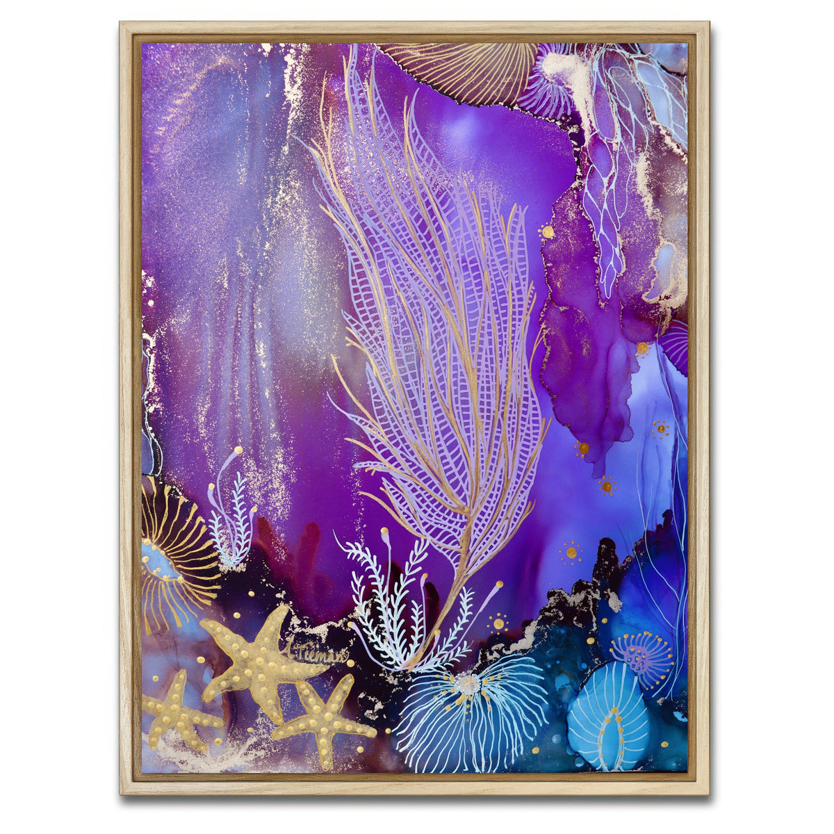 AUTO-MOCKUP WHITE | Blushing Reef | 1 Piece | Natural Framed Canvas | group=3x4