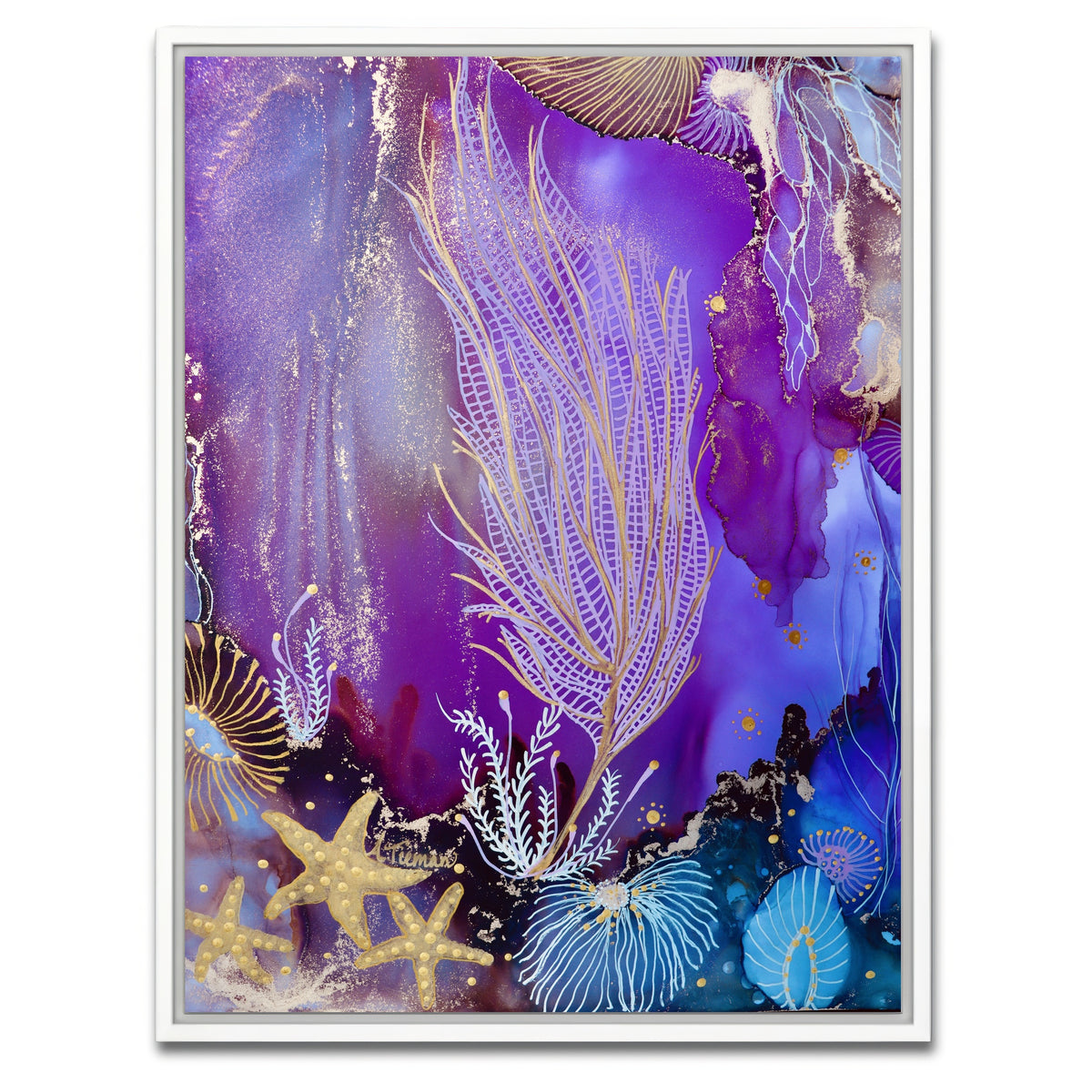 AUTO-MOCKUP WHITE | Blushing Reef | 1 Piece | White Framed Canvas | group=3x4