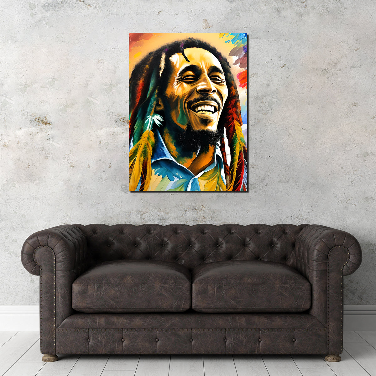Bob Marley Colorful Wall Art
