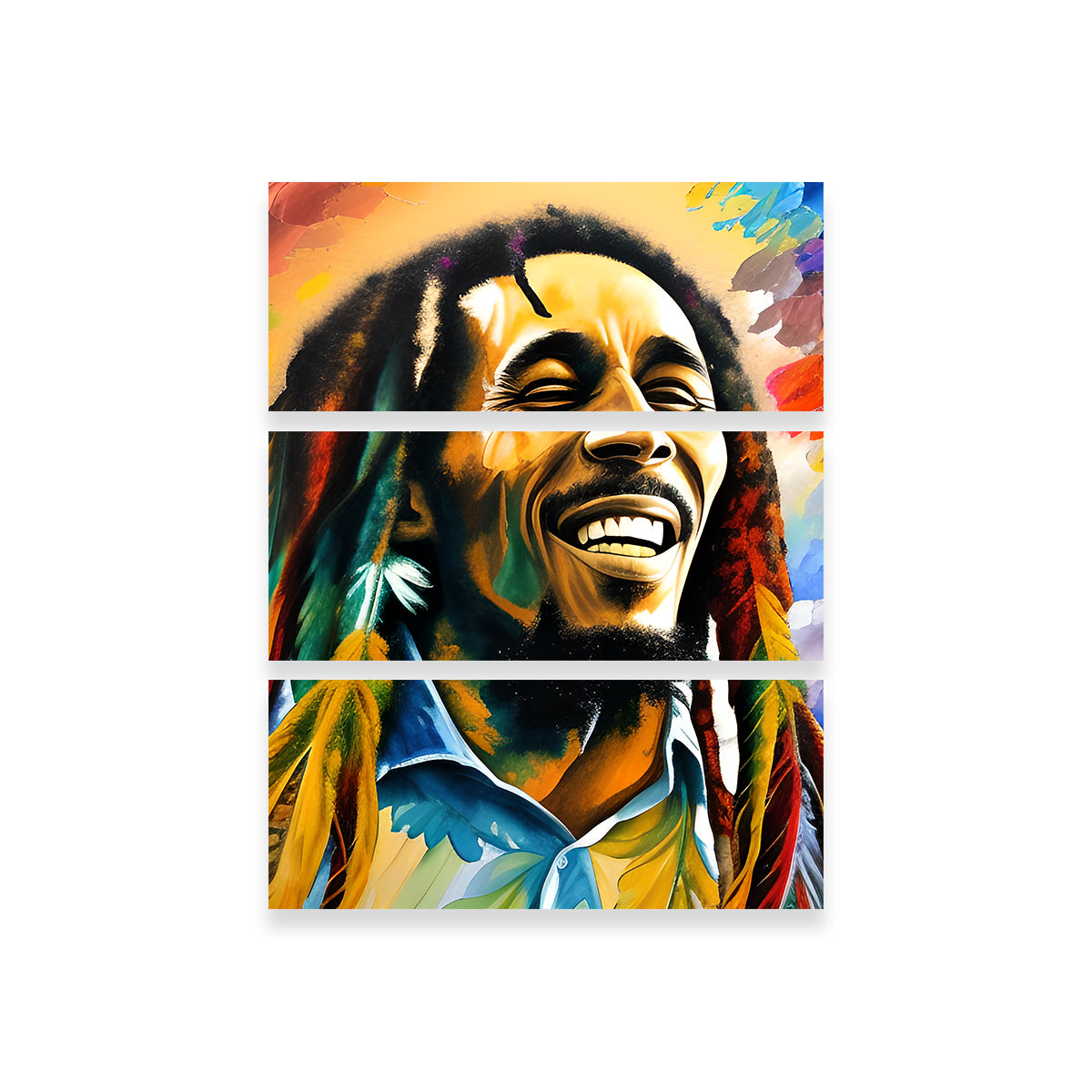 Bob Marley Colorful Wall Art