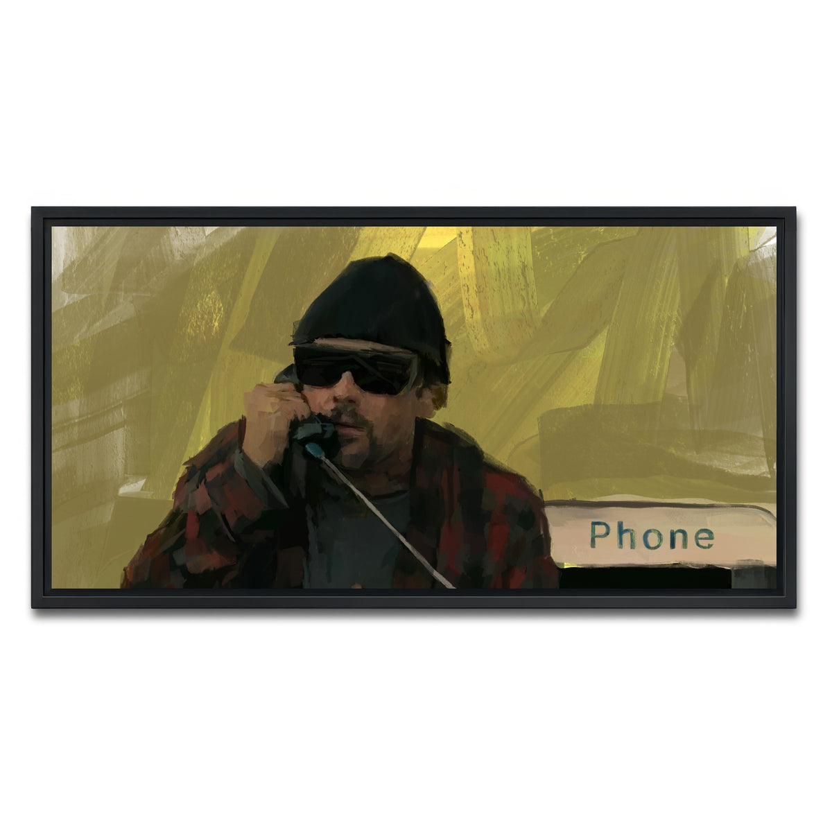 AUTO-MOCKUP WHITE | Bob - One Battle After Another | 1 Piece | Black Framed Canvas | group=2x1