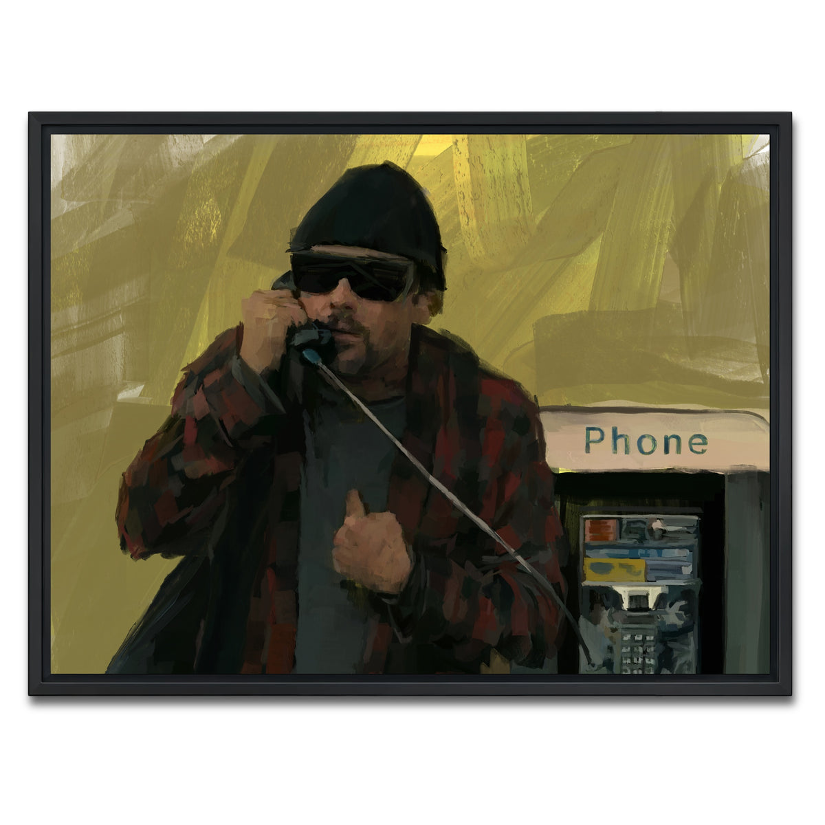 AUTO-MOCKUP WHITE | Bob - One Battle After Another | 1 Piece | Black Framed Canvas | group=4x3