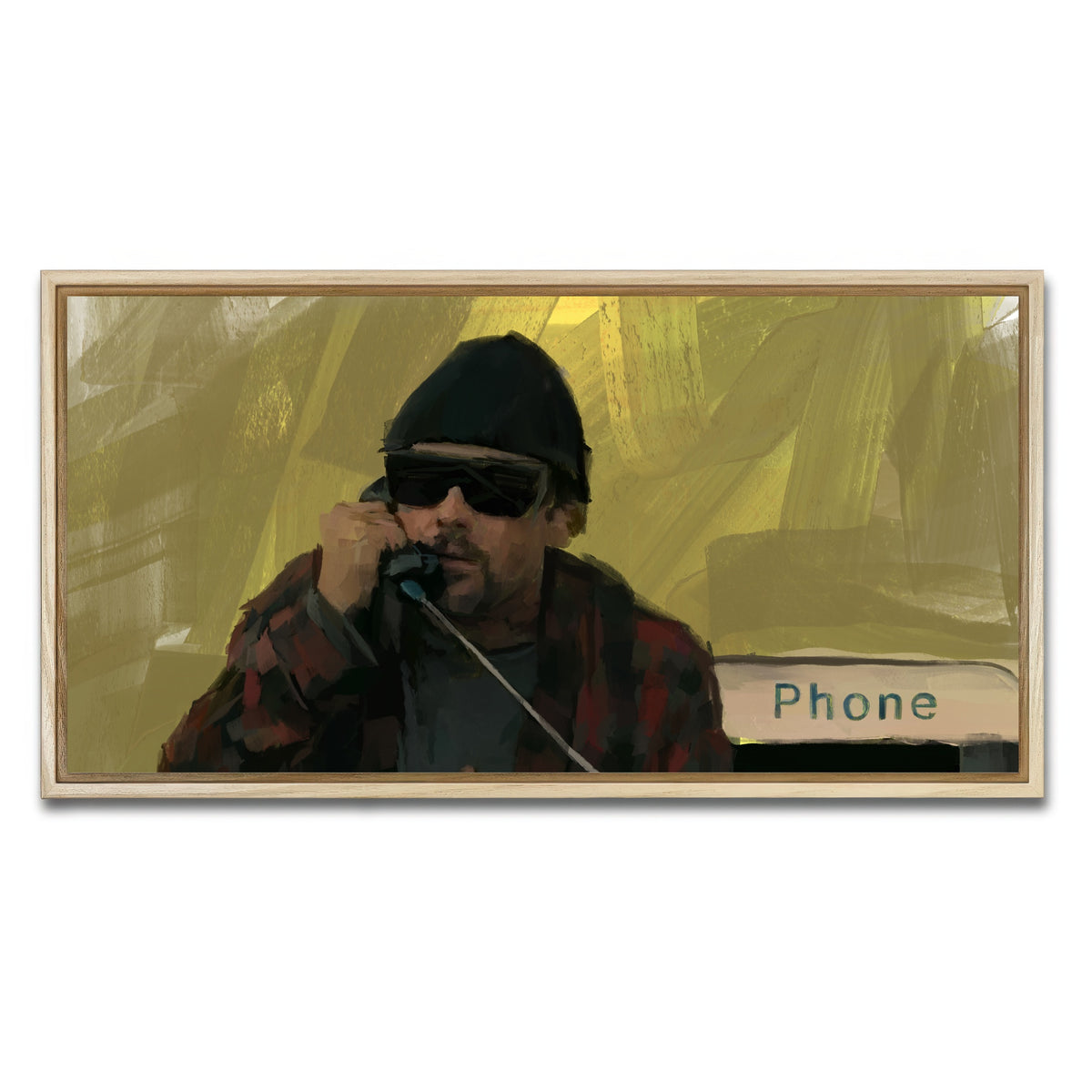 AUTO-MOCKUP WHITE | Bob - One Battle After Another | 1 Piece | Natural Framed Canvas | group=2x1