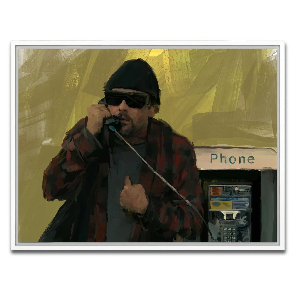 AUTO-MOCKUP WHITE | Bob - One Battle After Another | 1 Piece | White Framed Canvas | group=4x3