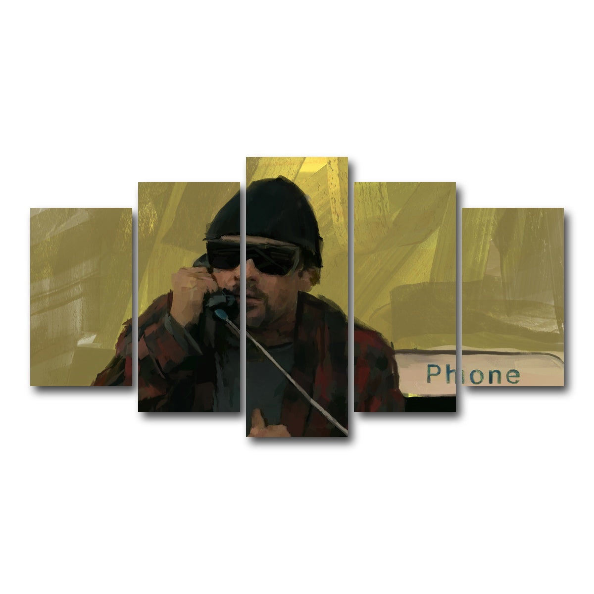 AUTO-MOCKUP WHITE | Bob - One Battle After Another | 5 Piece | Gallery Wrap Canvas | group=5_normal