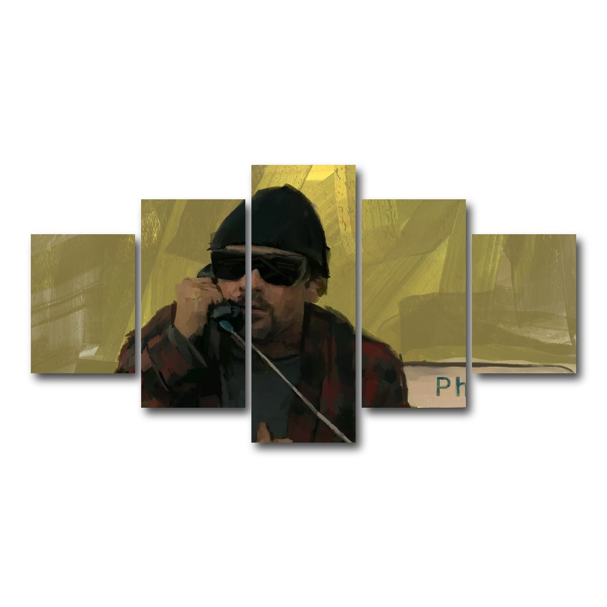 AUTO-MOCKUP WHITE | Bob - One Battle After Another | 5 Piece | Gallery Wrap Canvas | group=5_short
