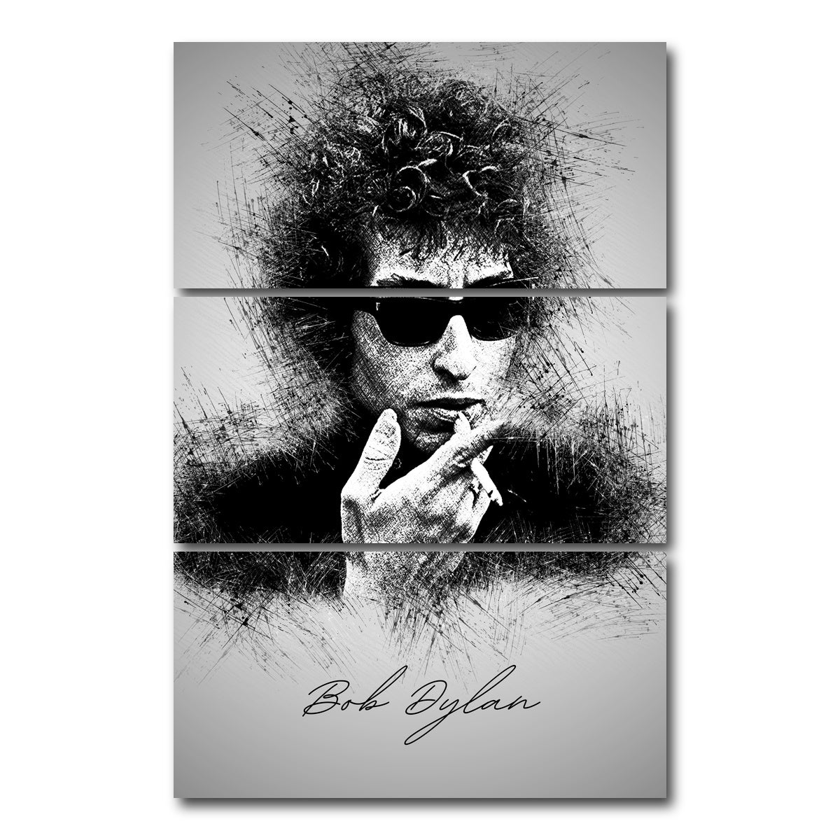 AUTO-MOCKUP WHITE | Bob Dylan | 3 Piece | Gallery Wrap Canvas | group=12x24_stacked