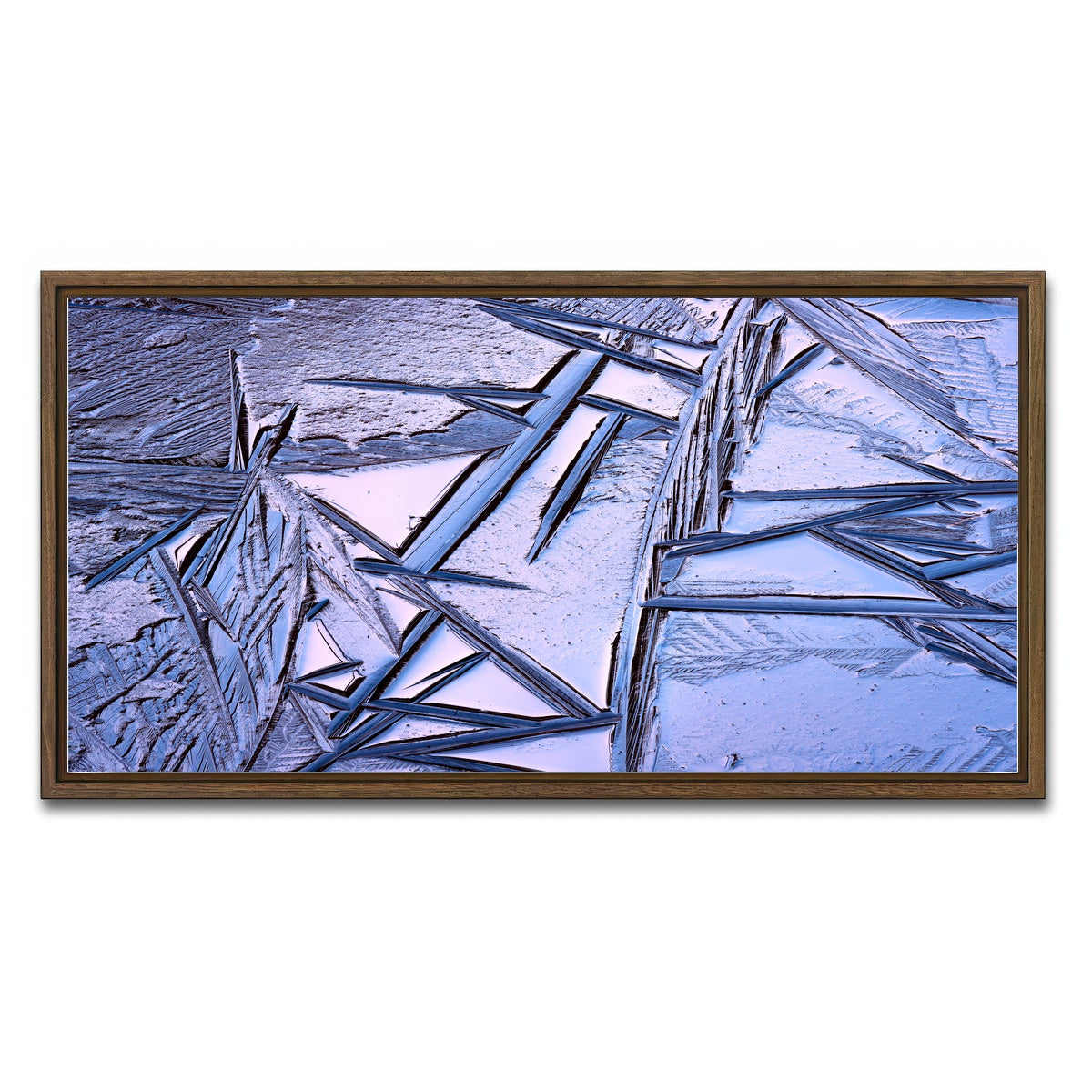 AUTO-MOCKUP WHITE | Bog Ice Morning Reflection | 1 Piece | Walnut Framed Canvas | group=2x1