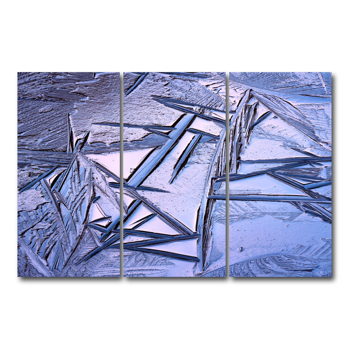 AUTO-MOCKUP WHITE | Bog Ice Morning Reflection | 3 Piece | Gallery Wrap Canvas | group=12x24