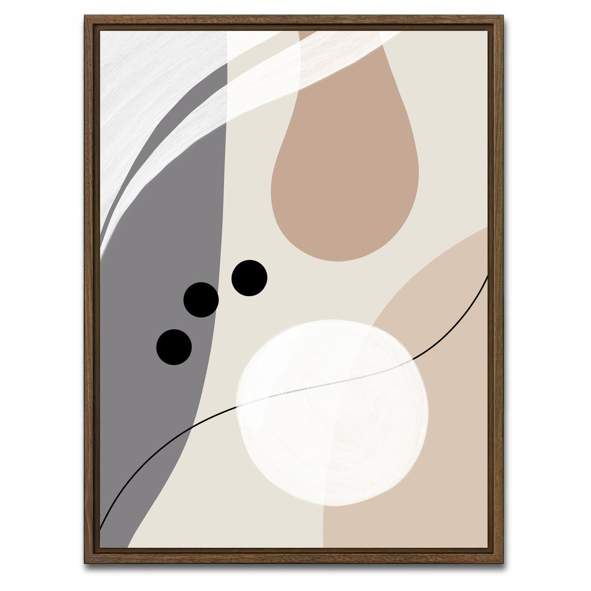 AUTO-MOCKUP WHITE | Boho Style no. 6 - Elegant | 1 Piece | Walnut Framed Canvas | group=3x4