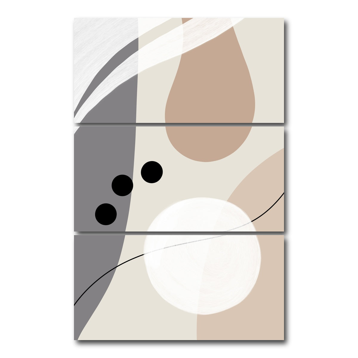 AUTO-MOCKUP WHITE | Boho Style no. 6 - Elegant | 3 Piece | Gallery Wrap Canvas | group=12x24_stacked