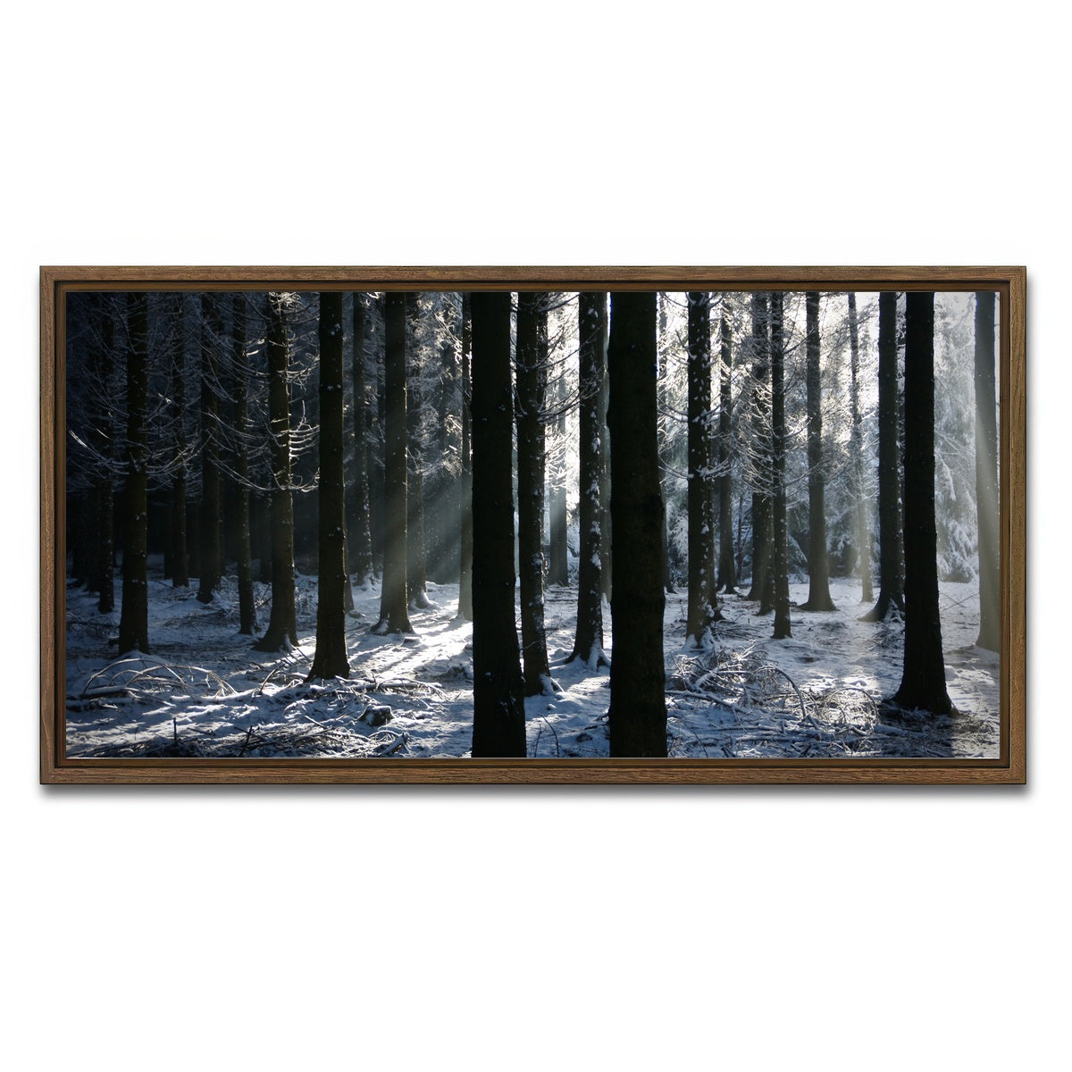 AUTO-MOCKUP WHITE | Bois Jacques Battle of the Bulge | 1 Piece | Walnut Framed Canvas | group=2x1