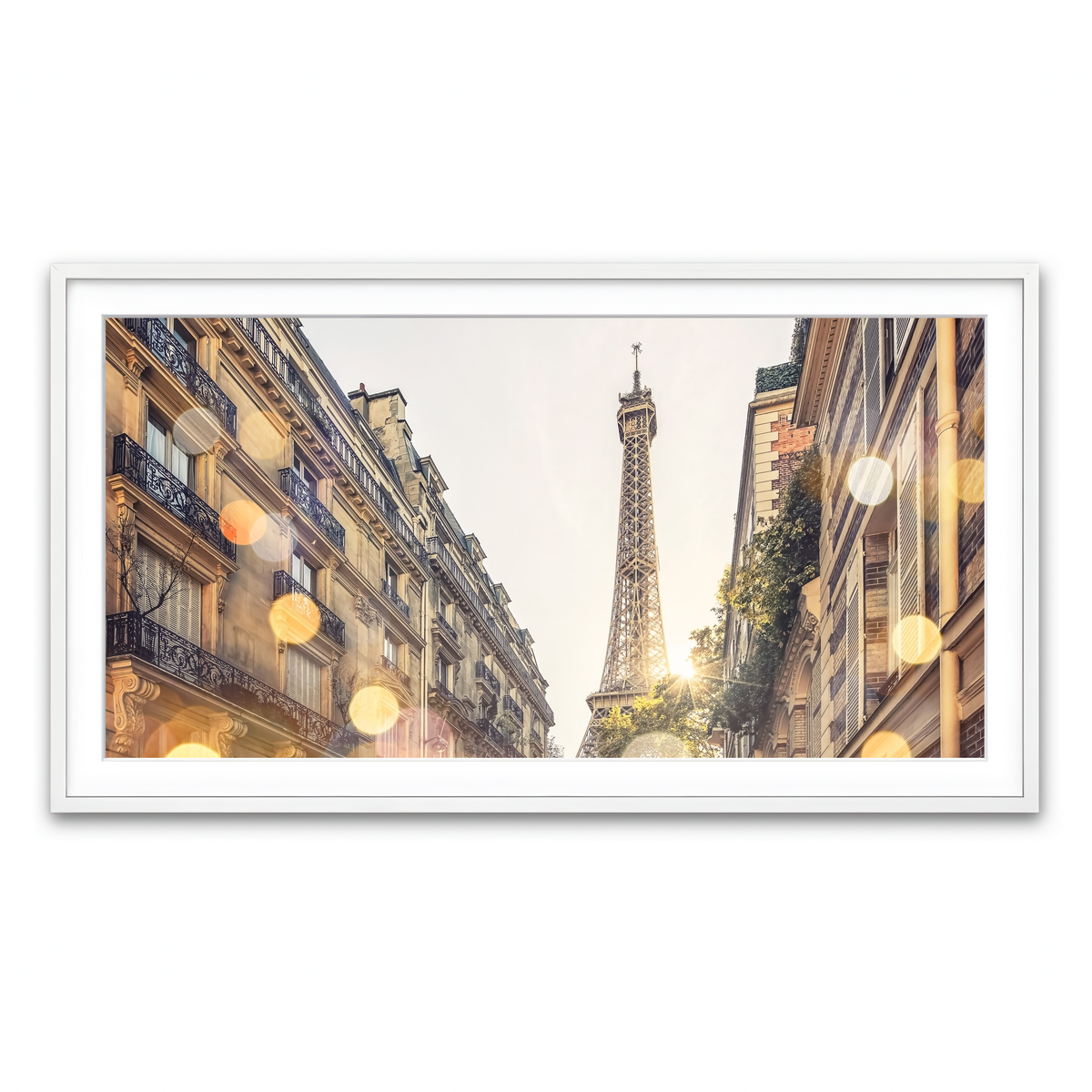 Framed Print 2x1 White