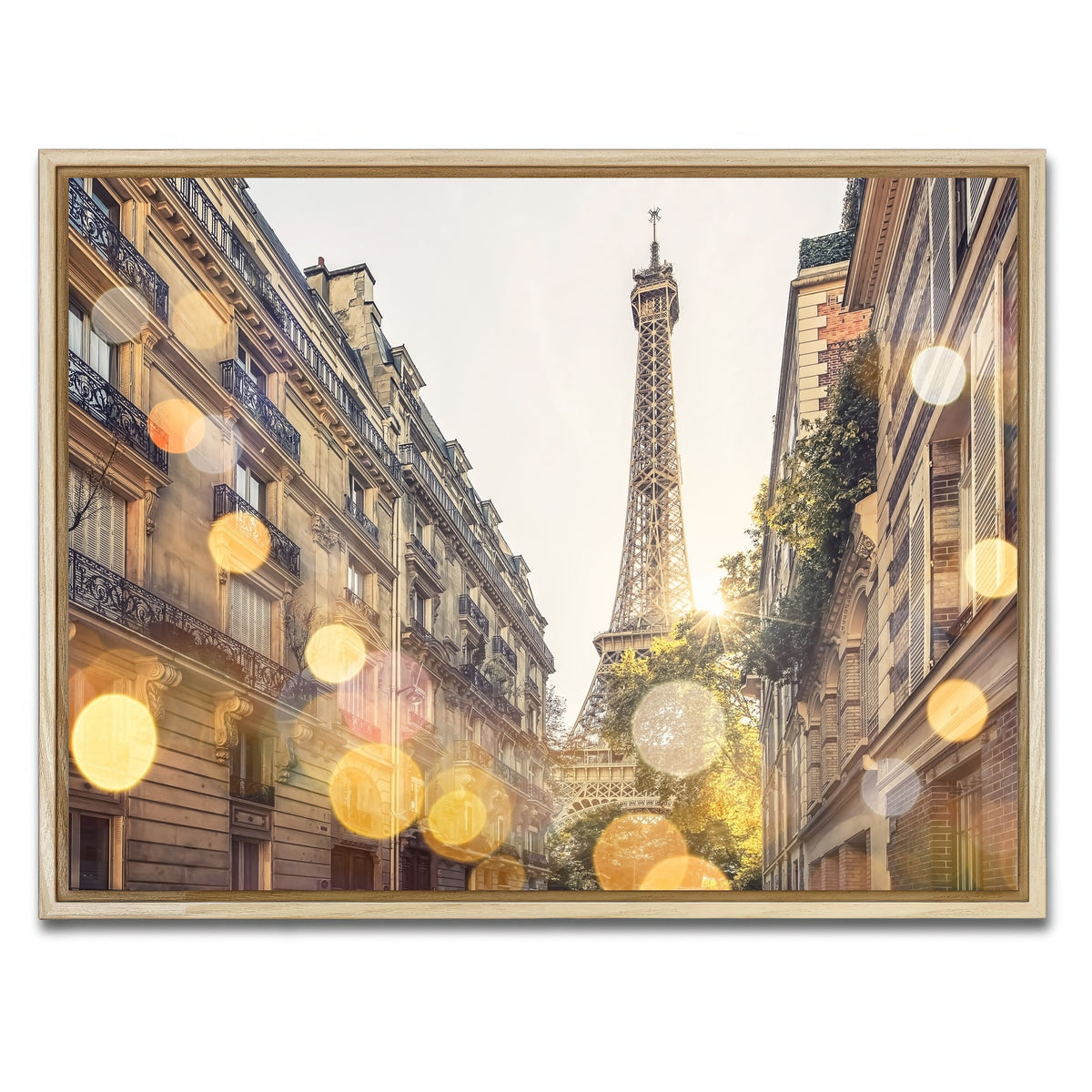 AUTO-MOCKUP WHITE | Bokeh In Paris | 1 Piece | Natural Framed Canvas | group=4x3