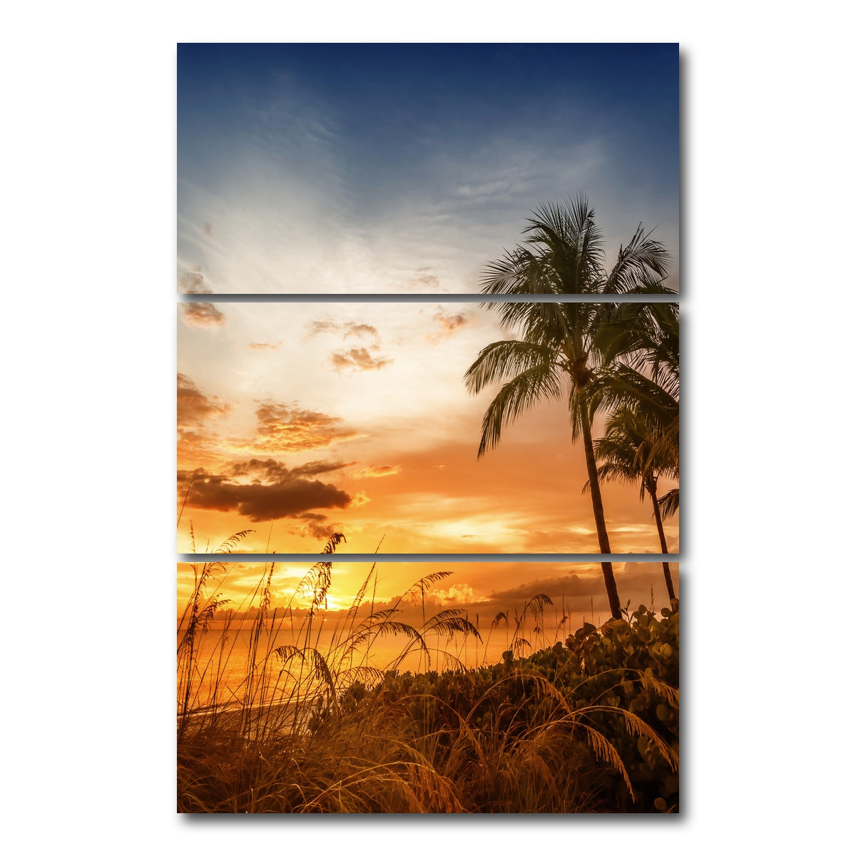 AUTO-MOCKUP WHITE | Bonita Beach | 3 Piece | Gallery Wrap Canvas | group=12x24_stacked