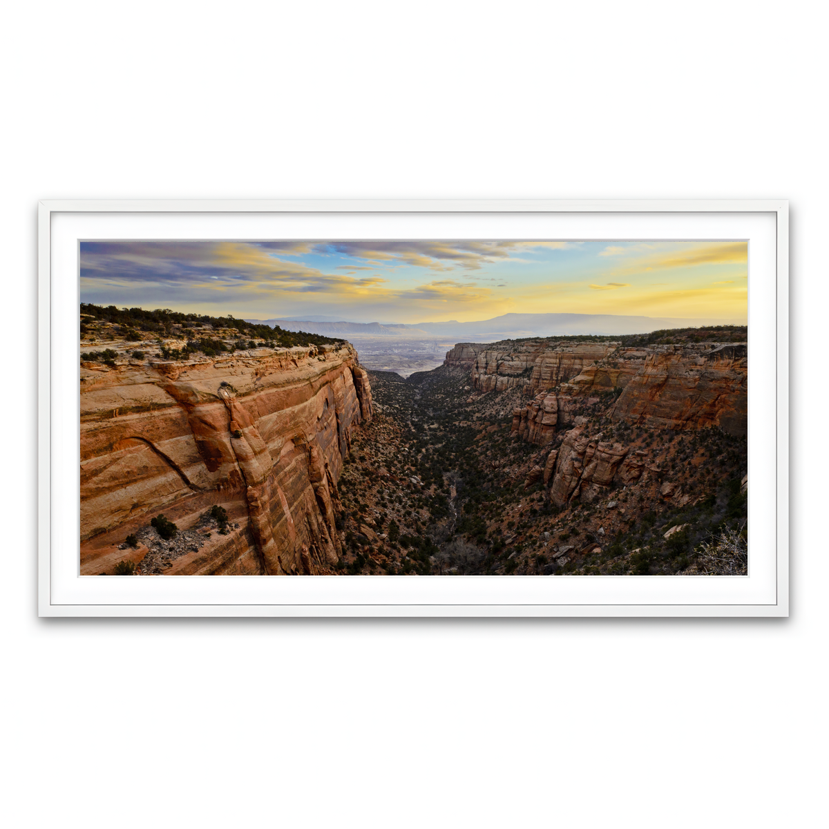 Framed Print 2x1 White